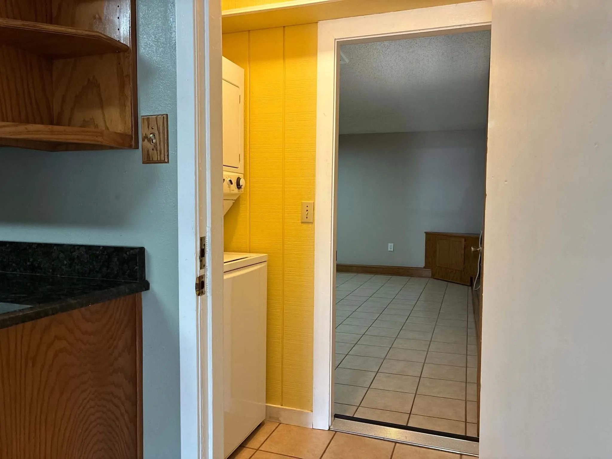 Laundry room from kitchen to bonus room