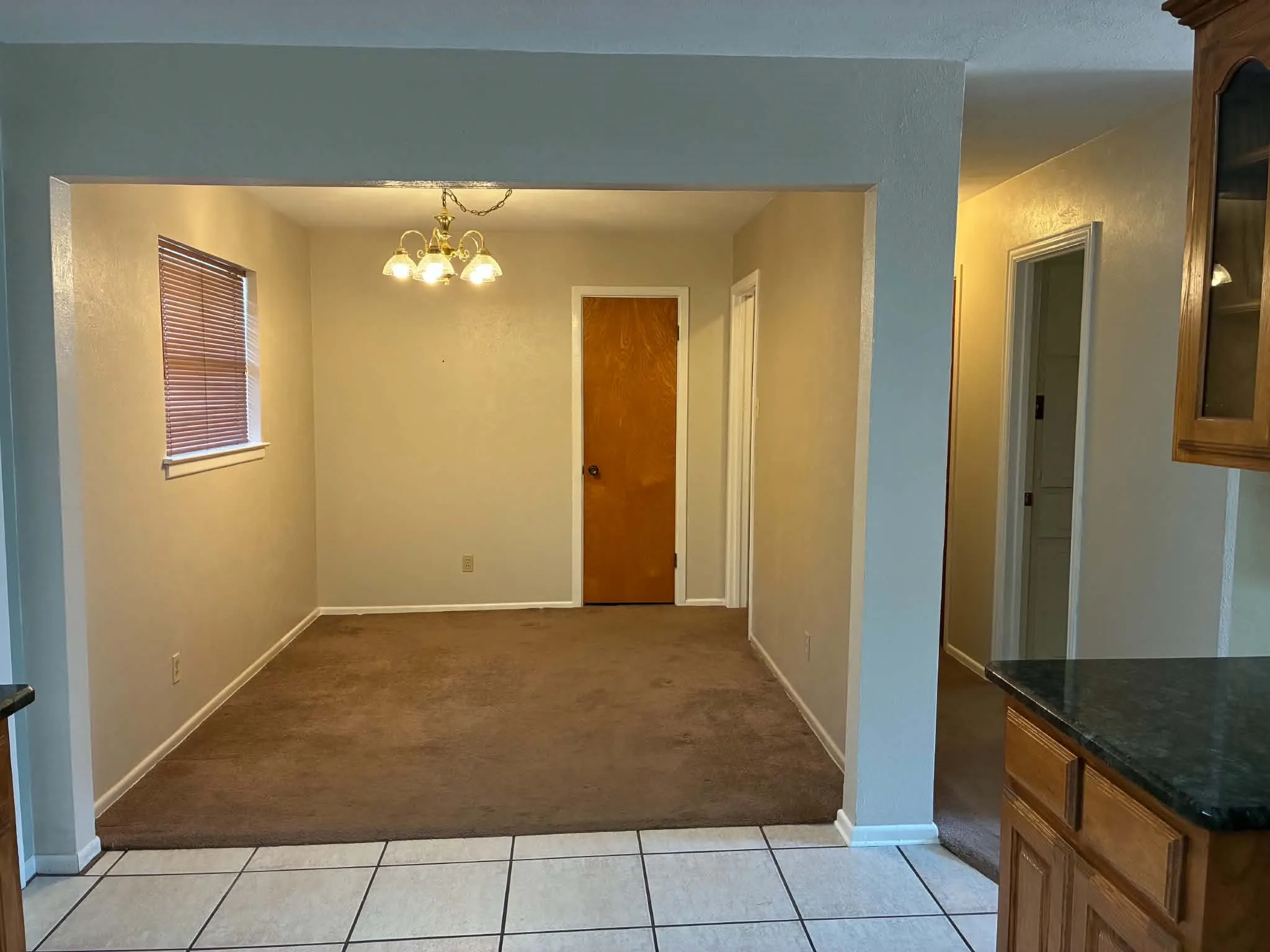 3rd bedroom with closet being used at dining area