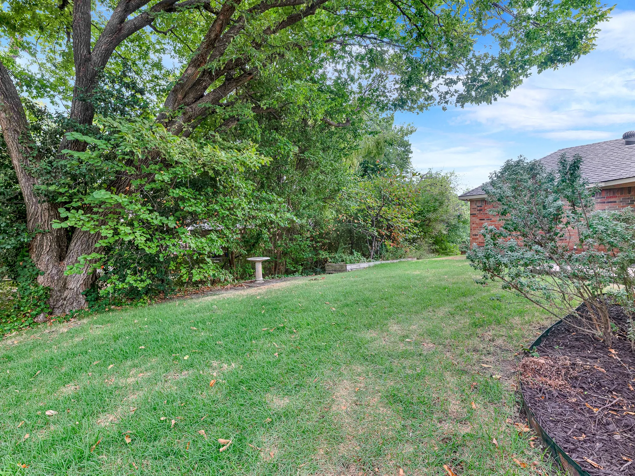 Large, private backyard