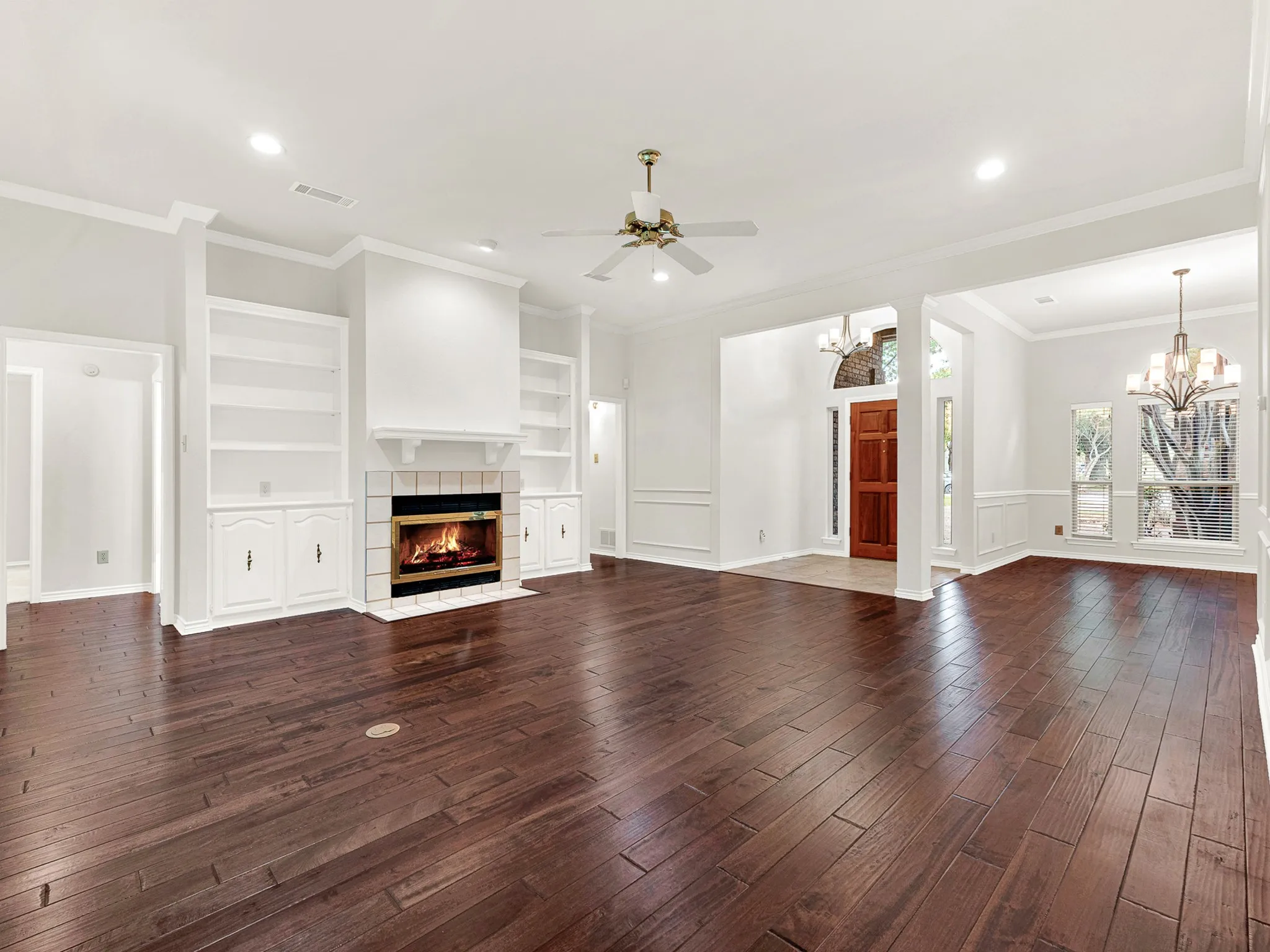 Enjoy open living spaces and hardwood floors