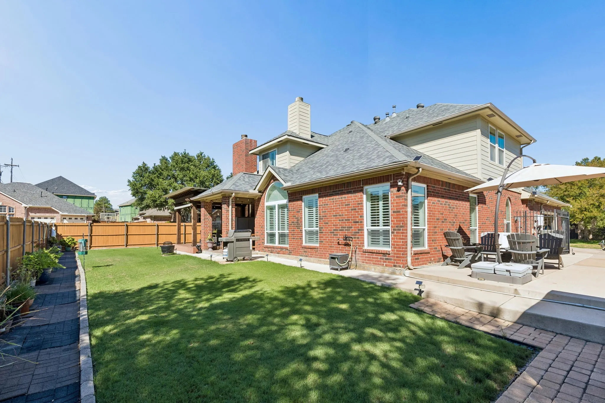 Oversized backyard