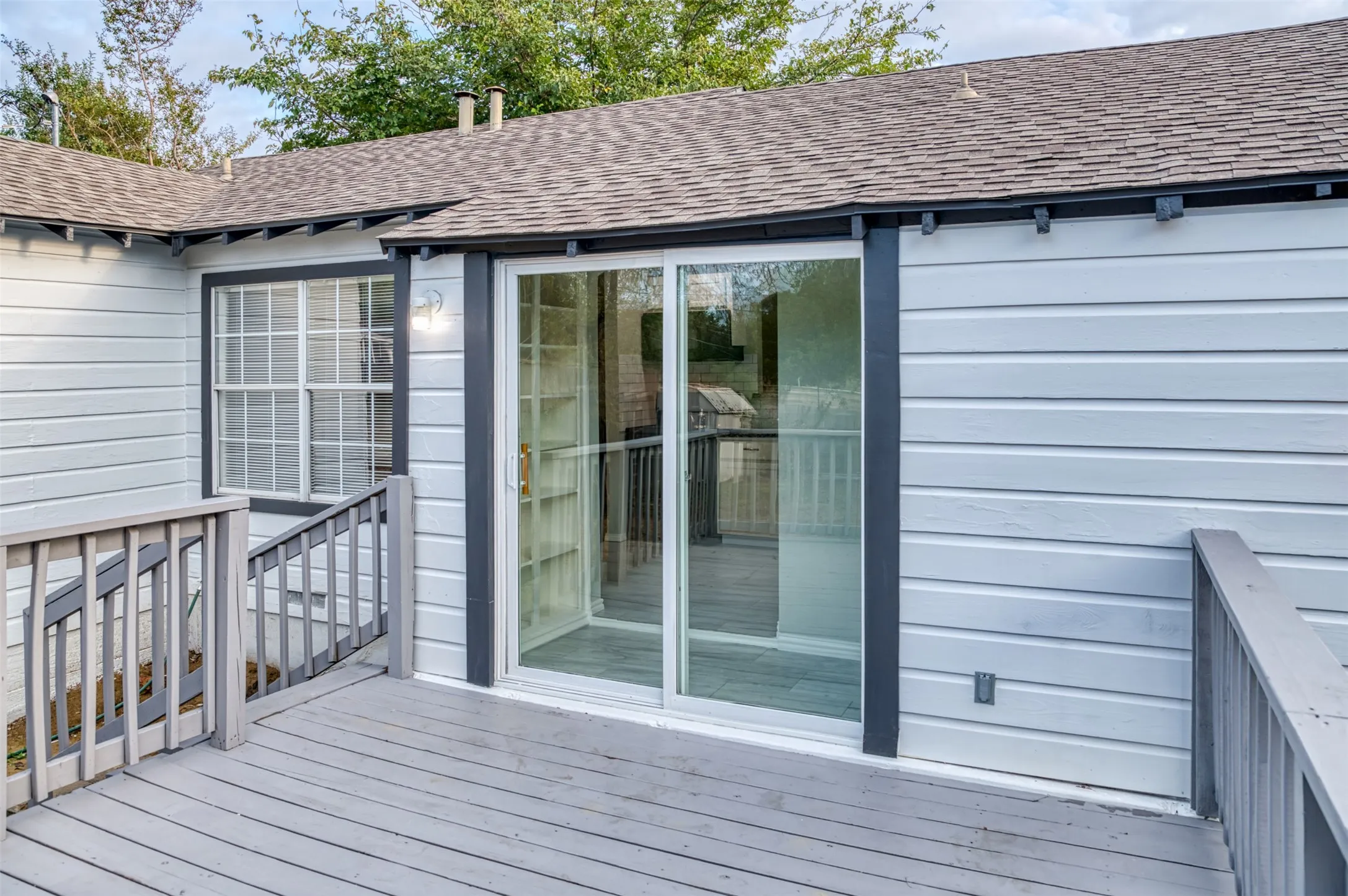 Patio door leading to the deck