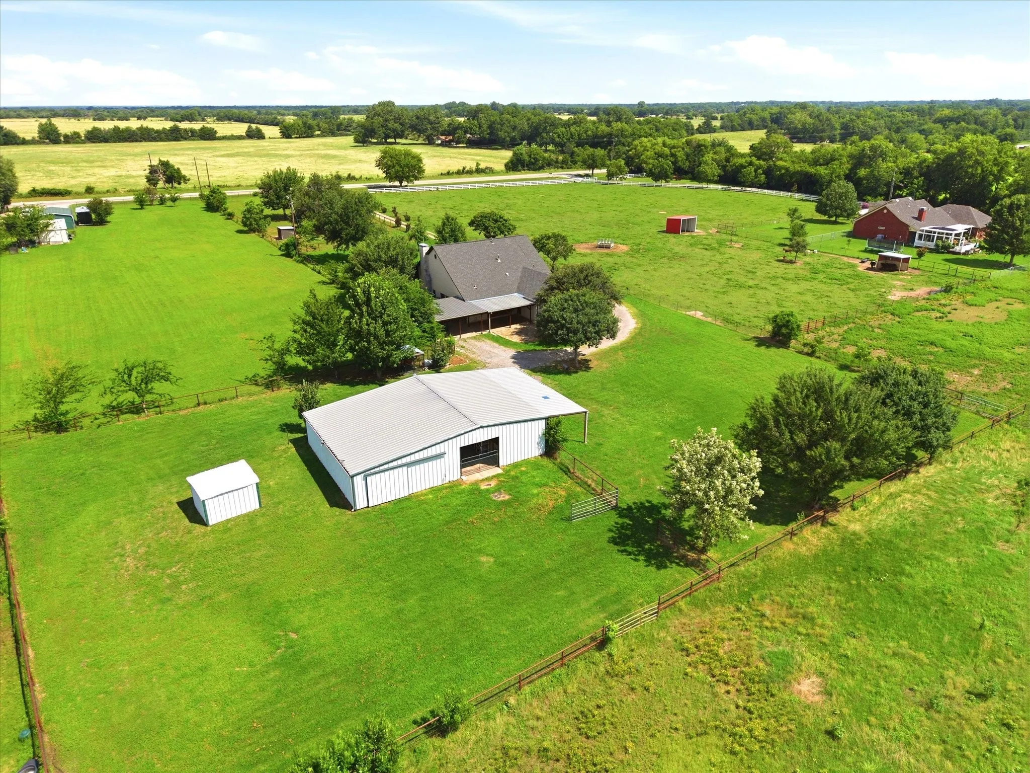 View from back of barn and house.