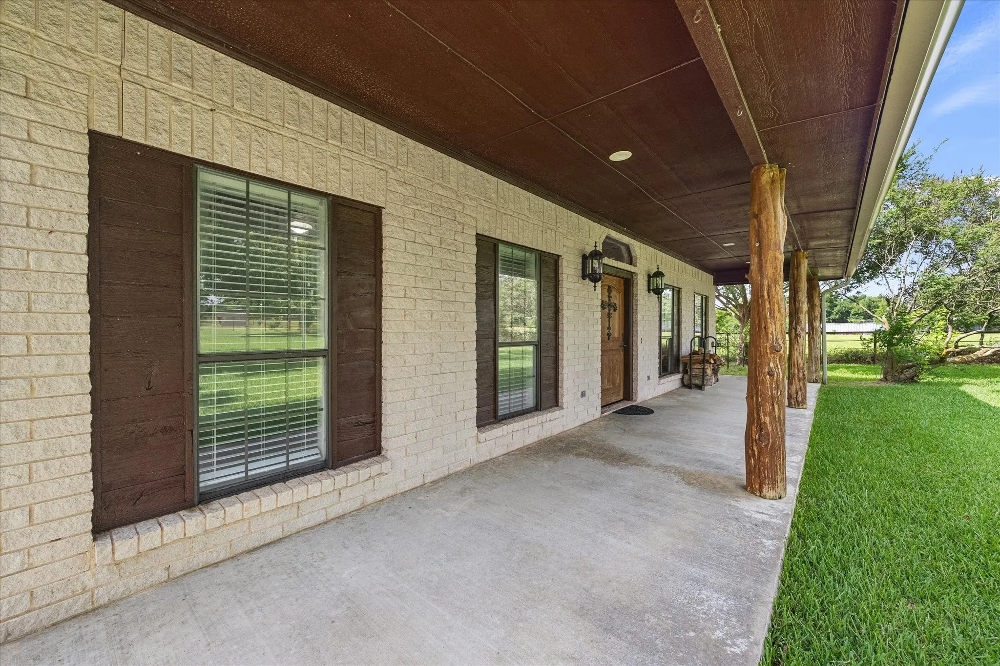 Enjoy sunsets from expansive front covered porch.
