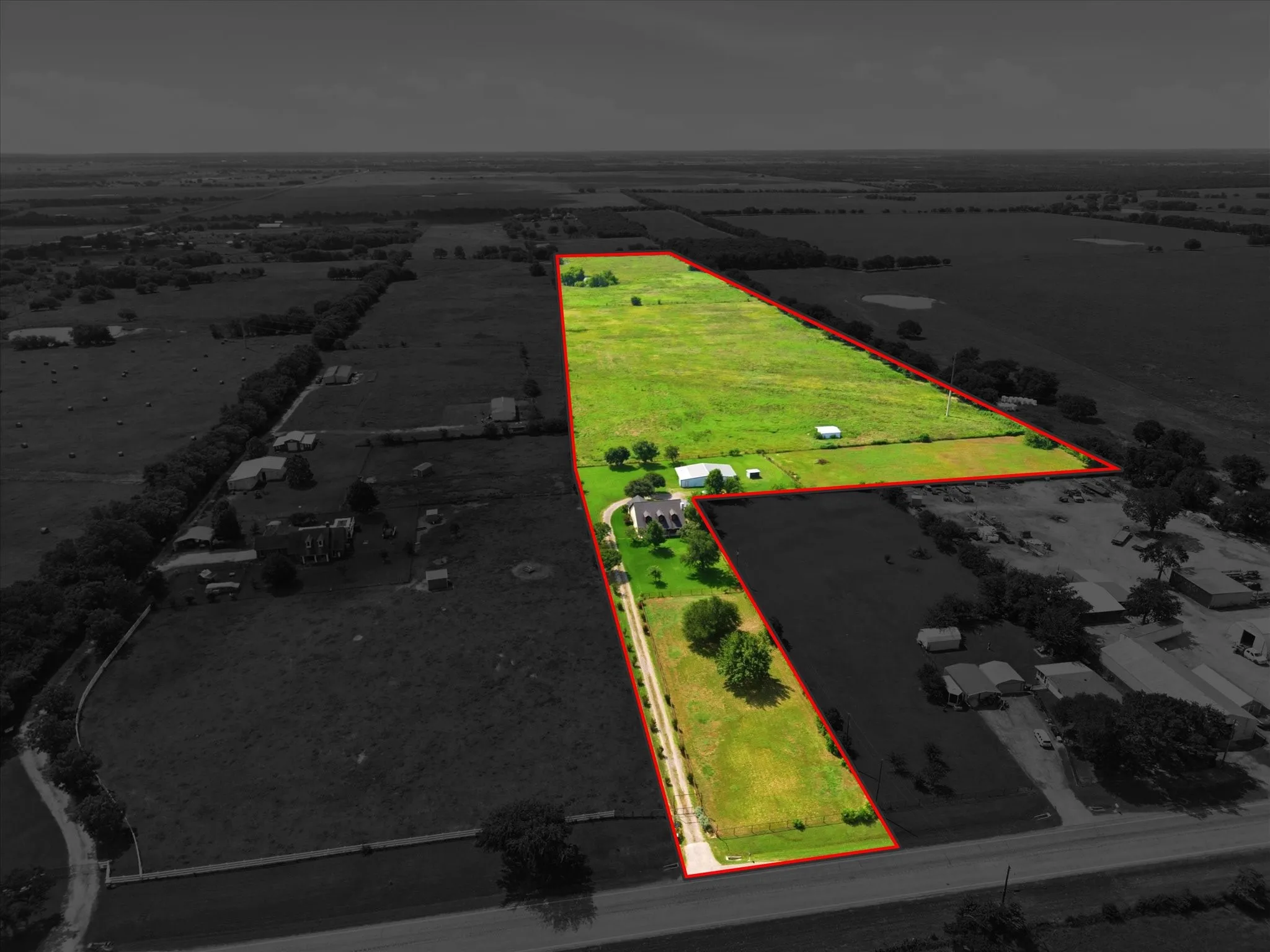 Red boundaries are estimated. See survey for specifics.