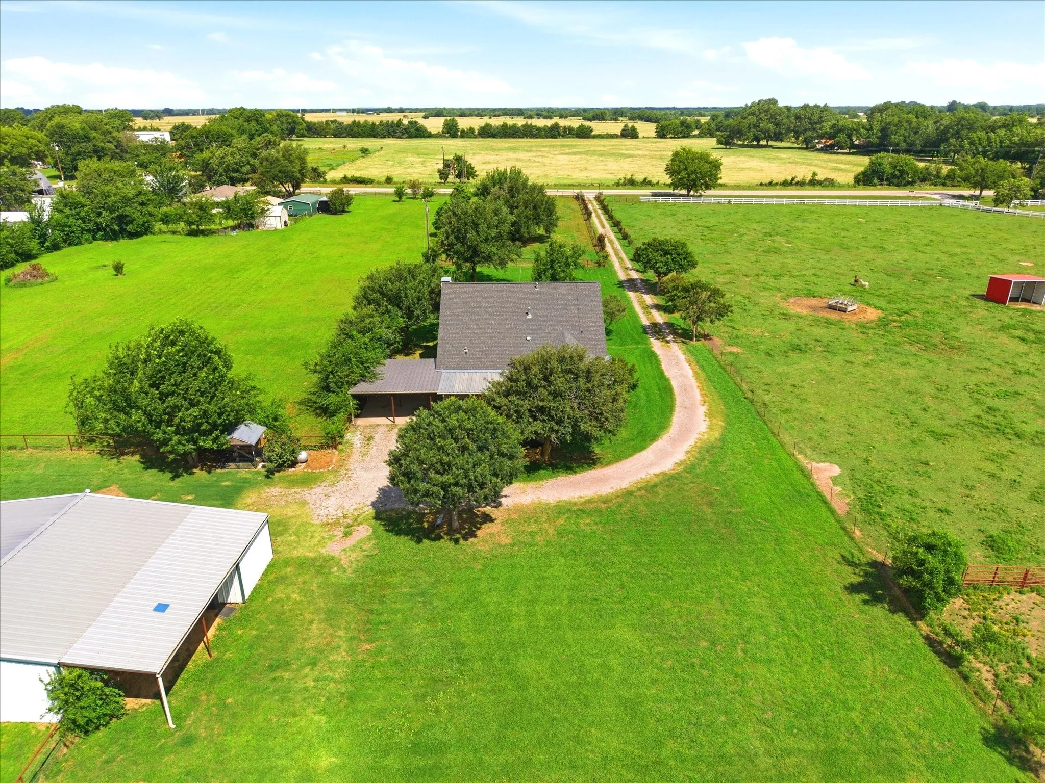 View from behind the house toward the west and FM 986.