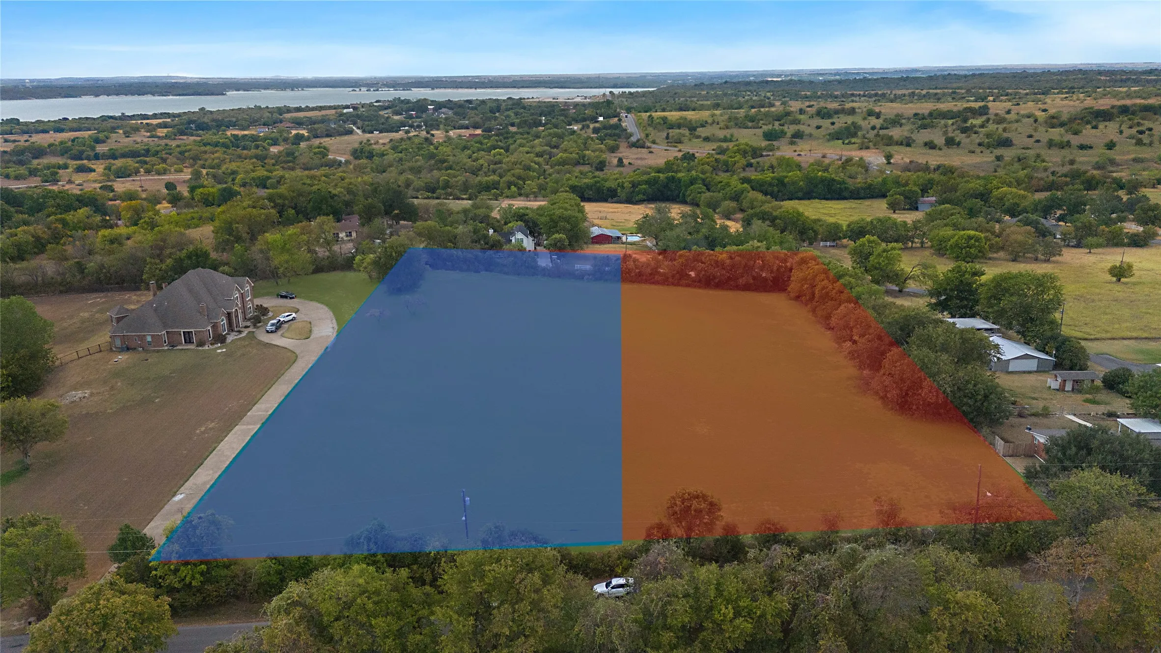 516 Rogers Lot highlighted in Blue.