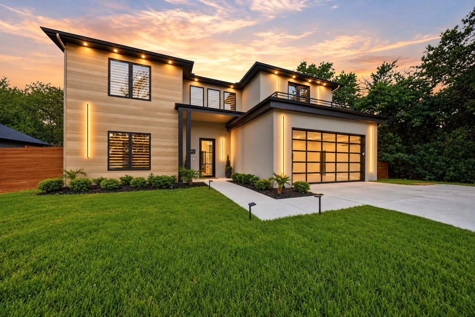 Modern architectural design featuring sleek lines and a flat roof