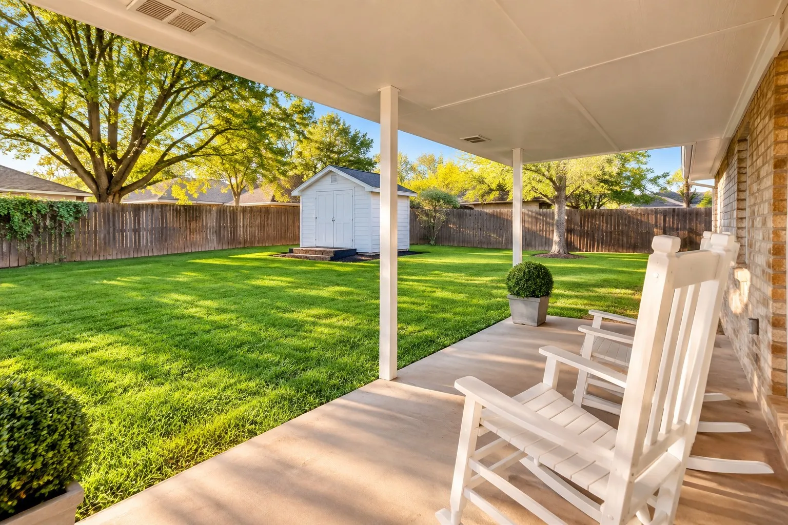 Big back porch!