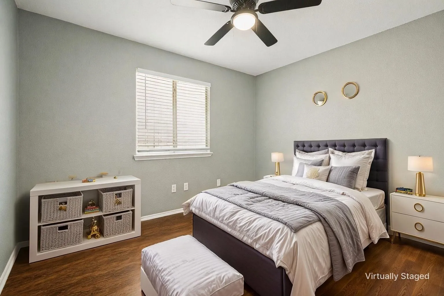 virtually Staged secondary bedroom