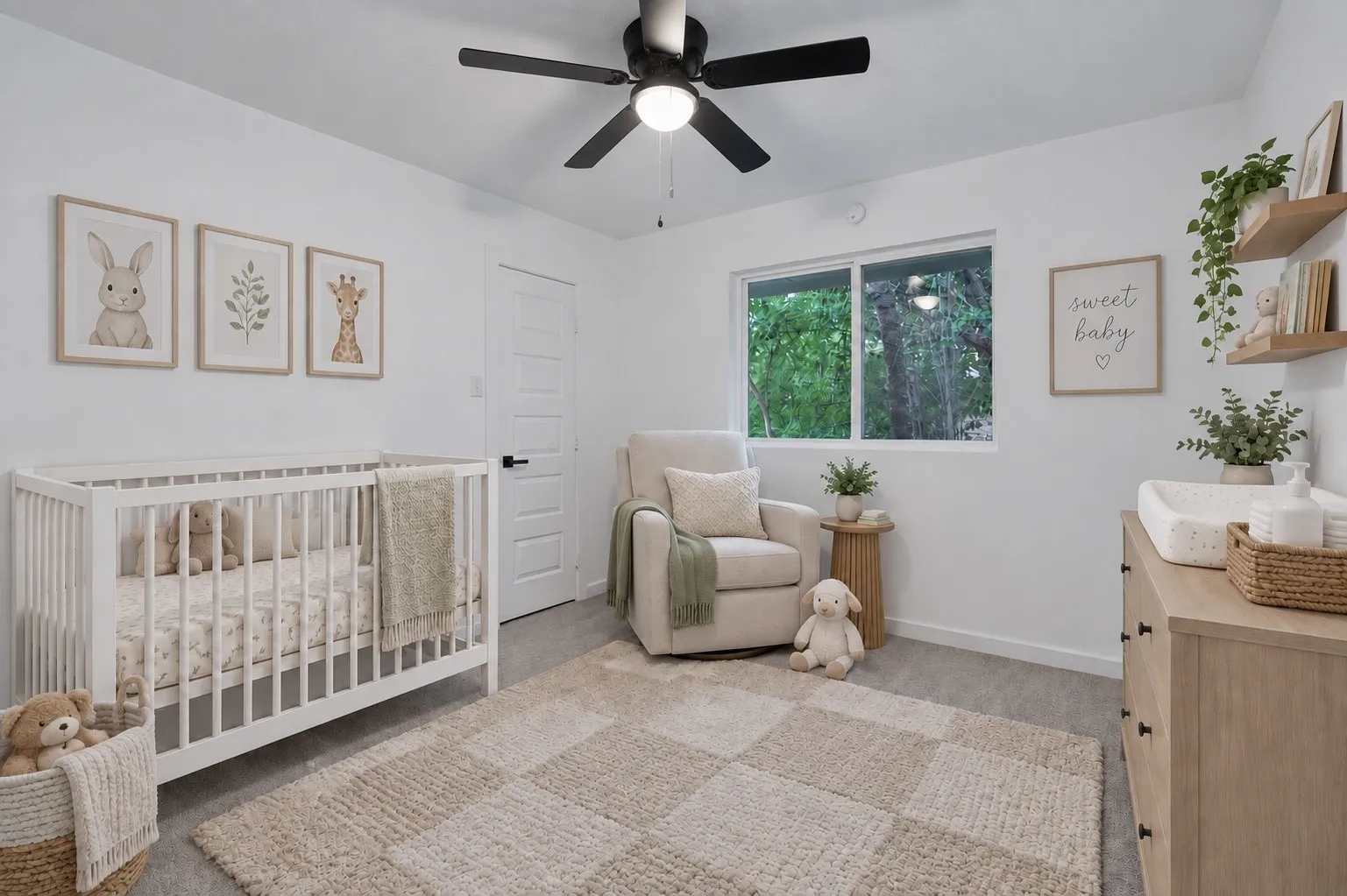 Virtually Staged Third Bedroom