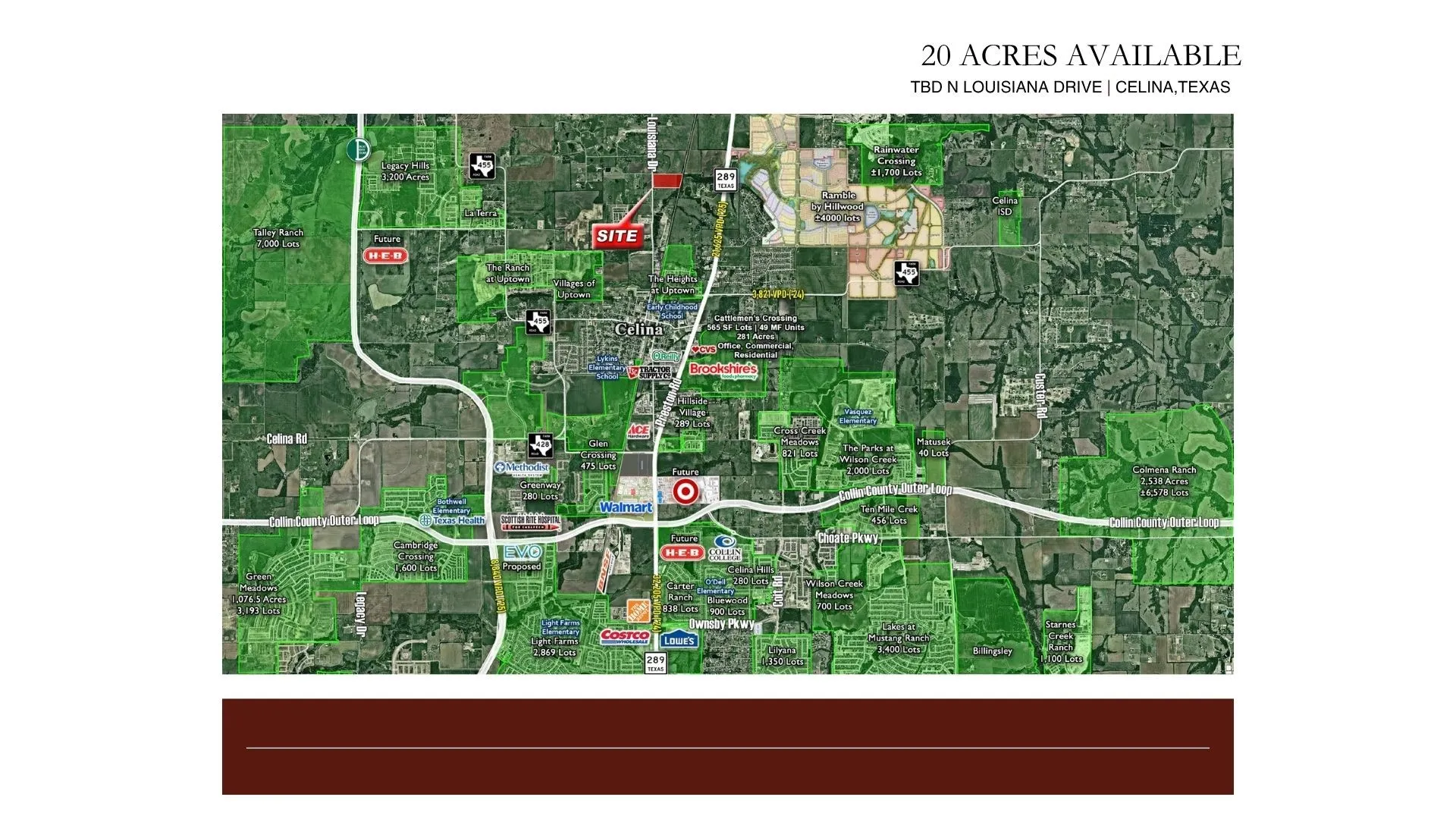 Marketing Brochure, Site Map. Illustrating the property's geographic location and surrounding infrastructure