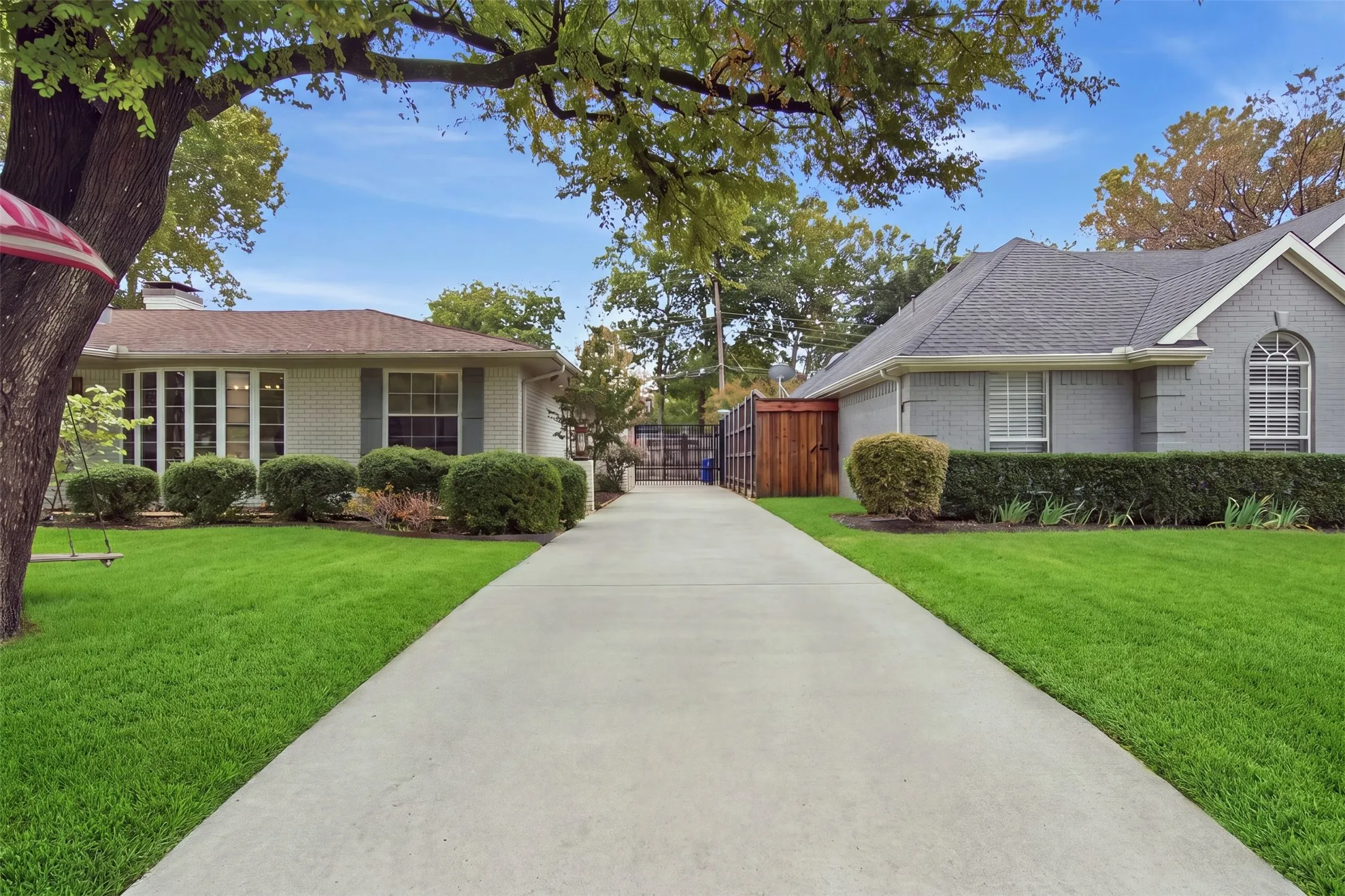 Extended concrete driveway providing off-street parking