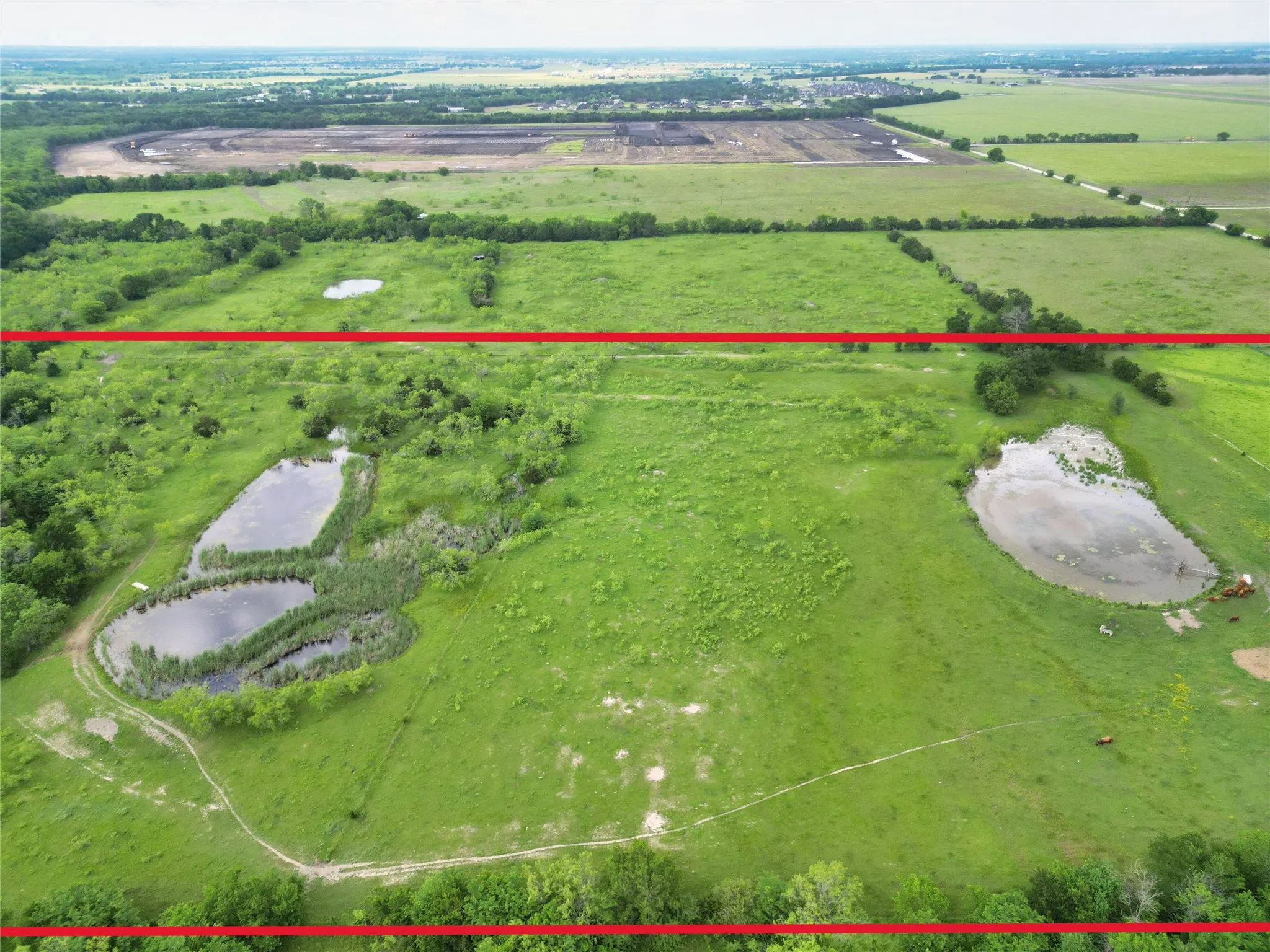 Expansive green acreage featuring multiple ponds and scattered mature trees