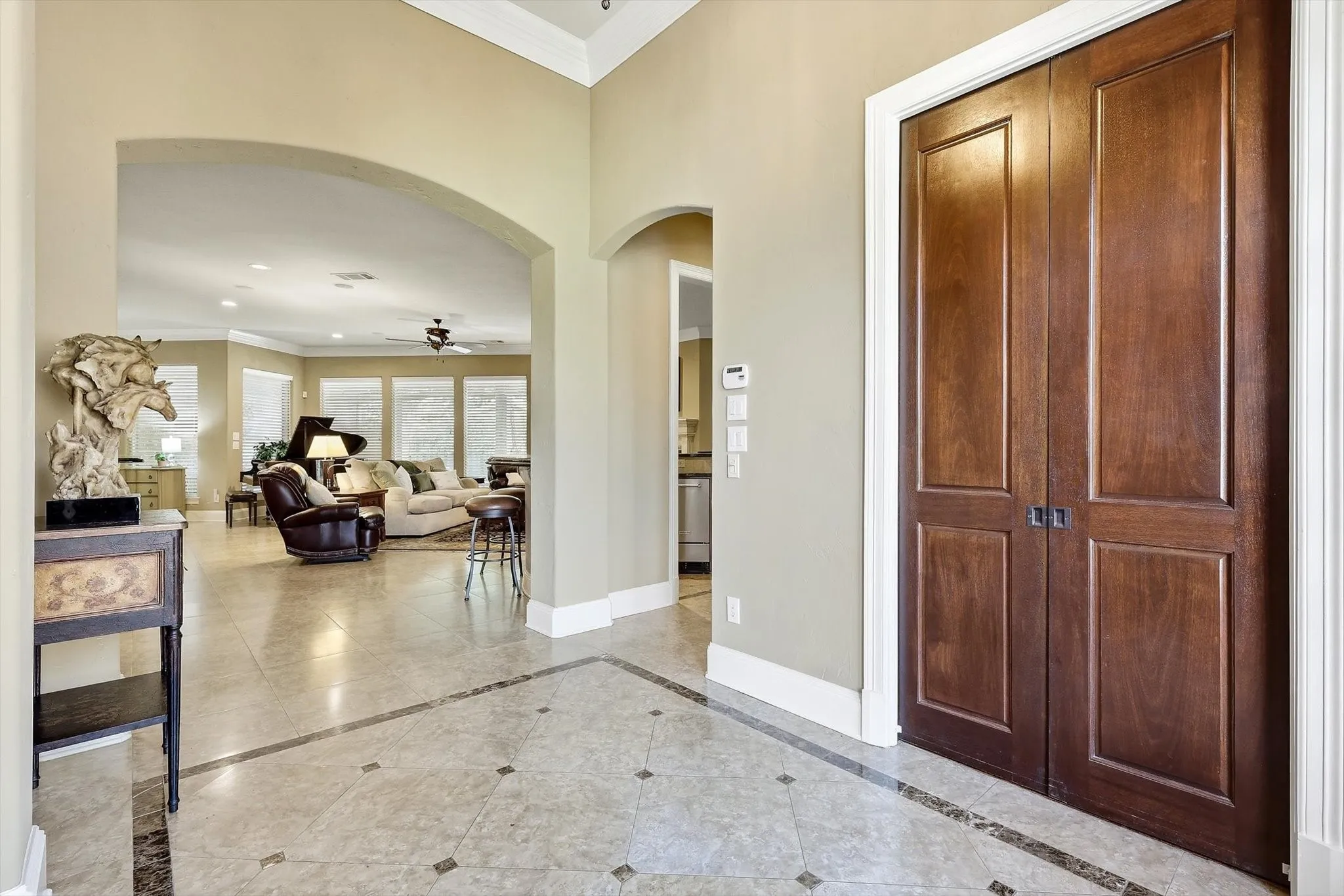 Pocket doors to the study