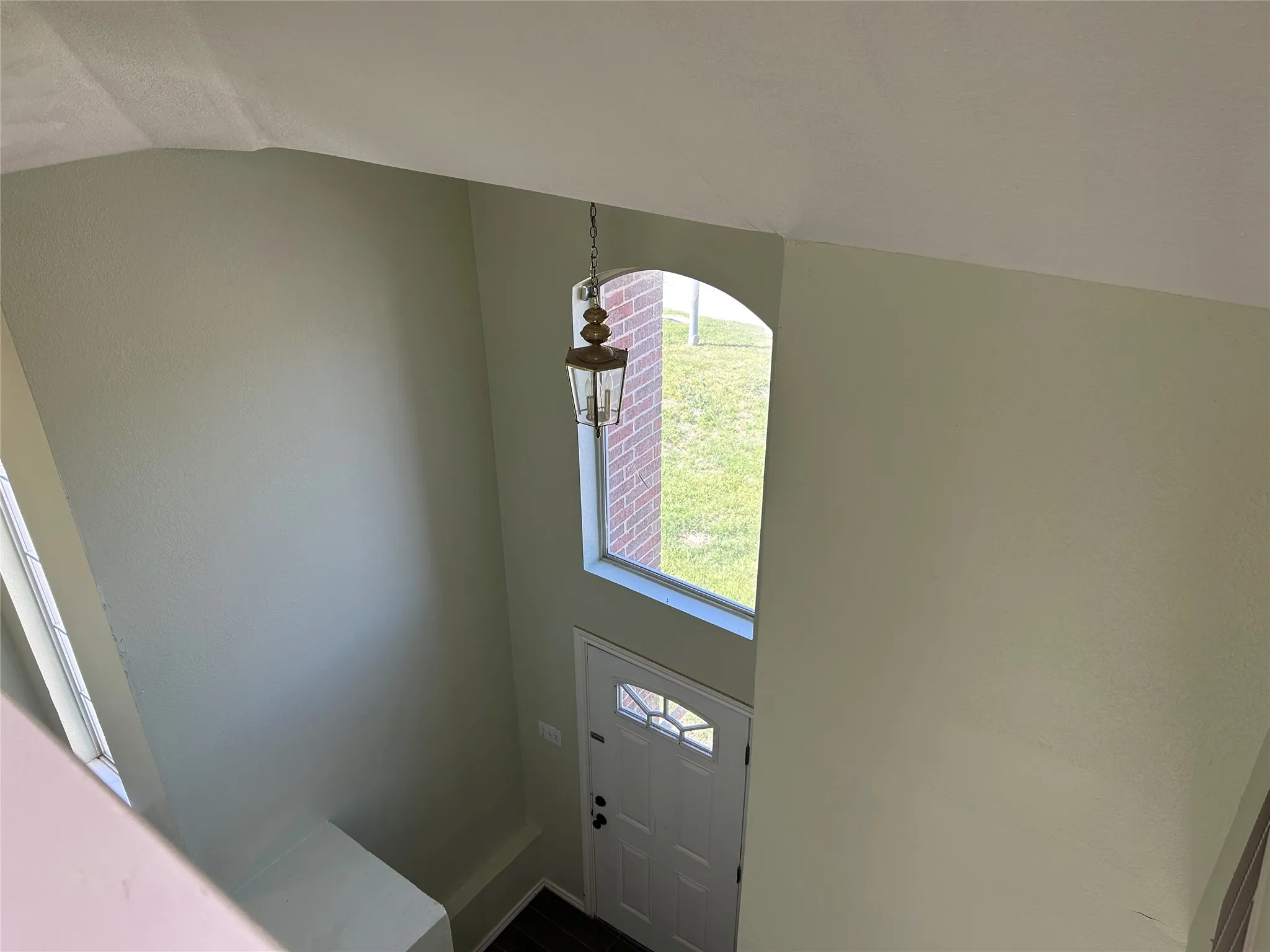 View from 2nd level to front door.