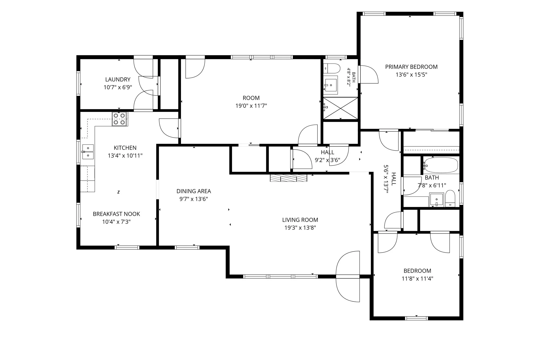 Breezeway adjoins the laundry room and garage.