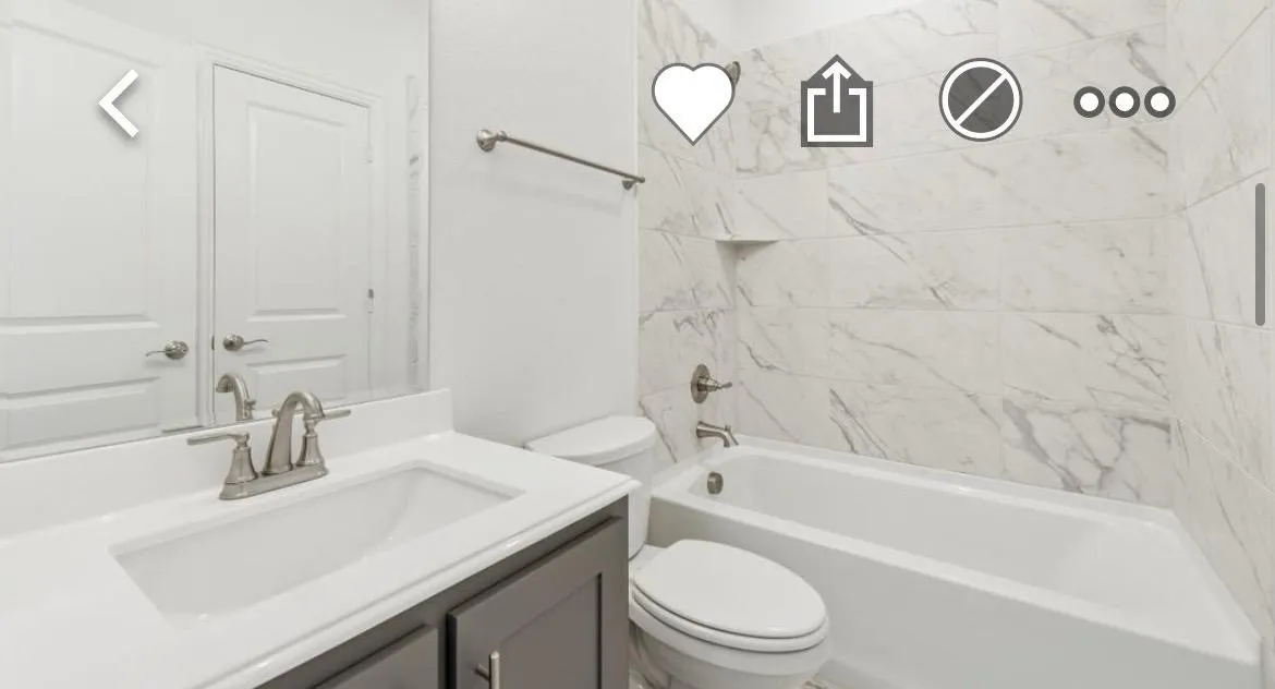 Full bath featuring vanity and shower / bathtub combination