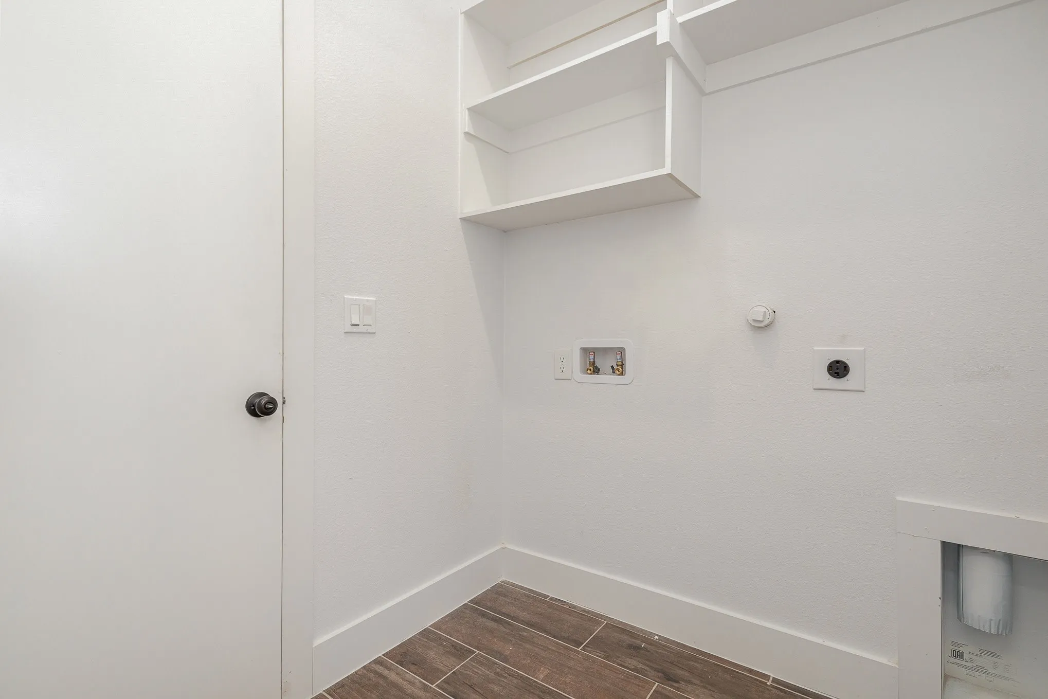 with built-in shelving