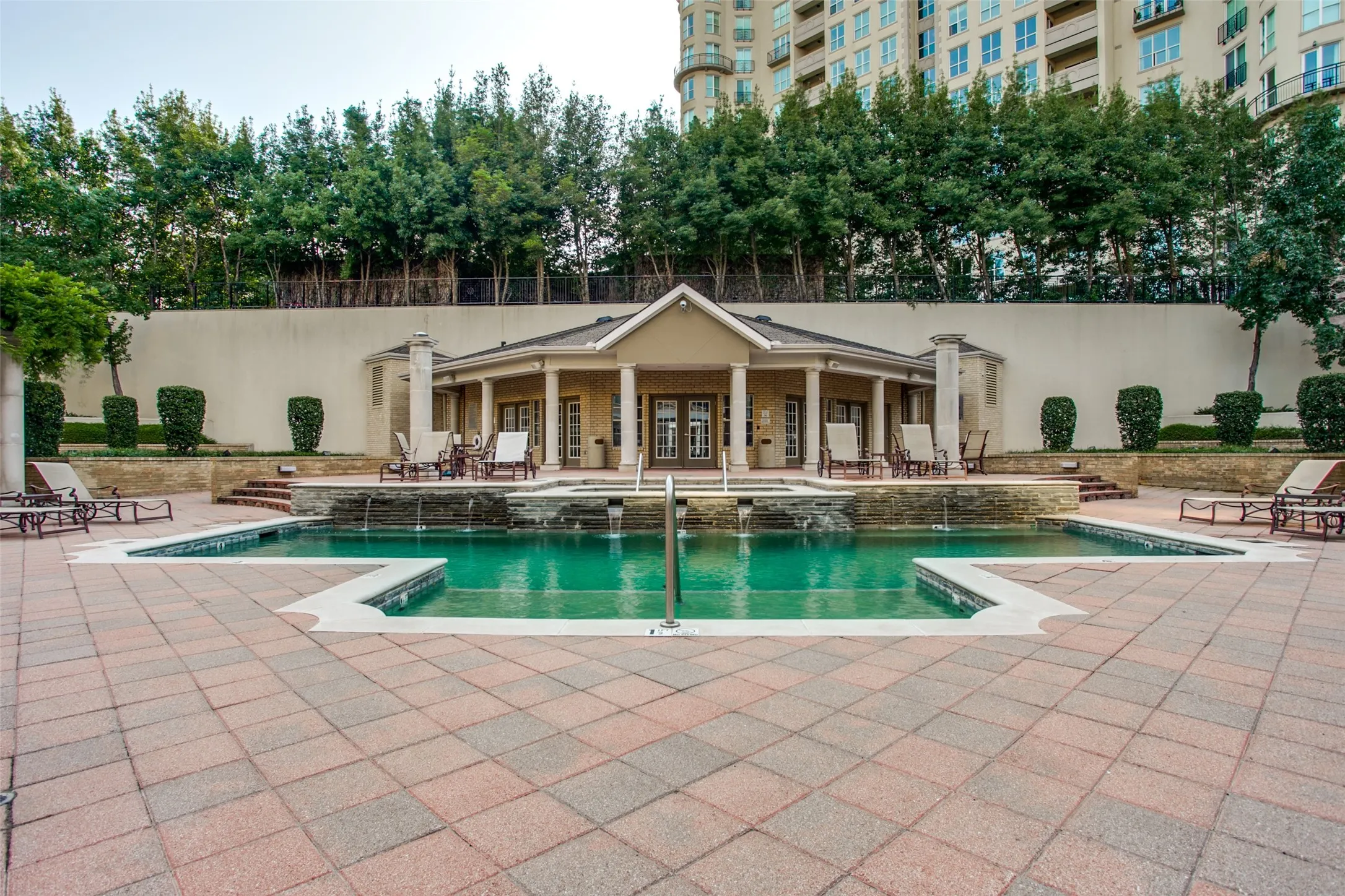 Large outdoor space with seating.