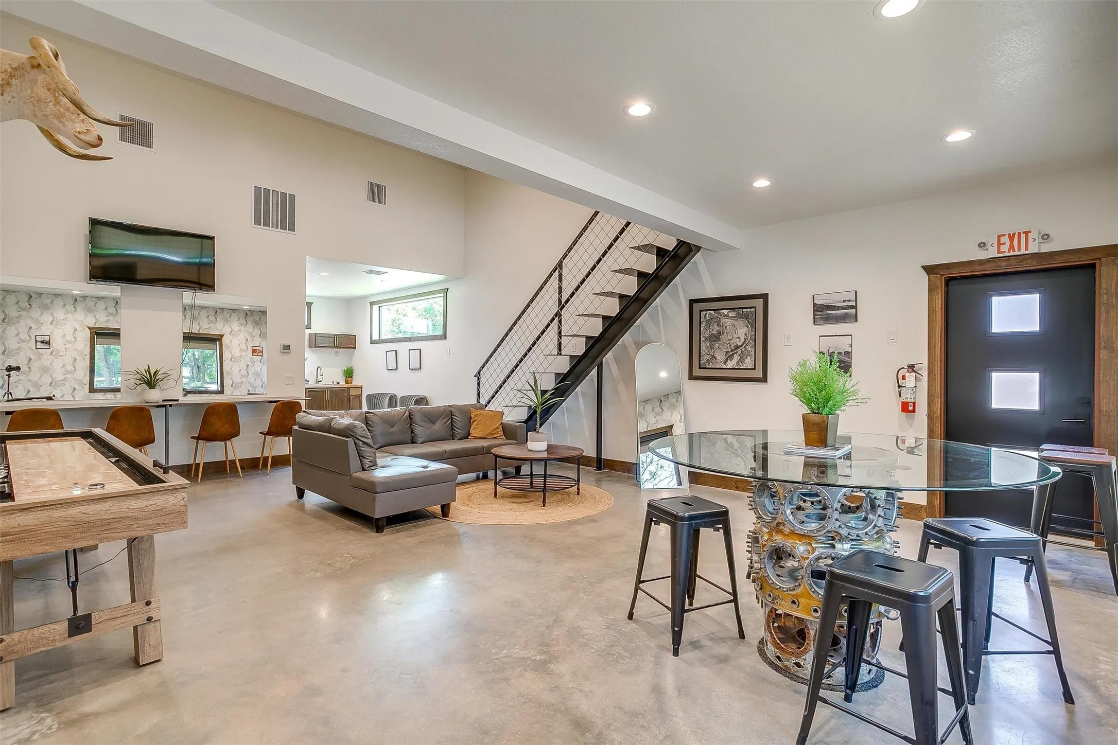 Grooms suite with loft bedroom, kitchenette and full bath