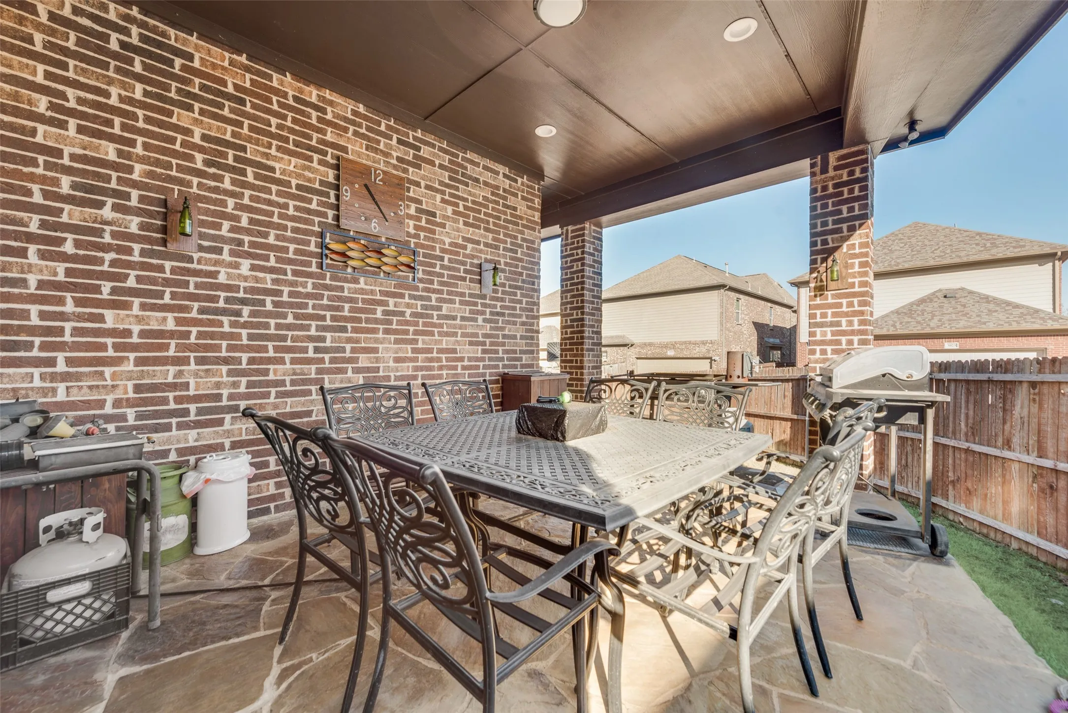 Relaxing covered patio