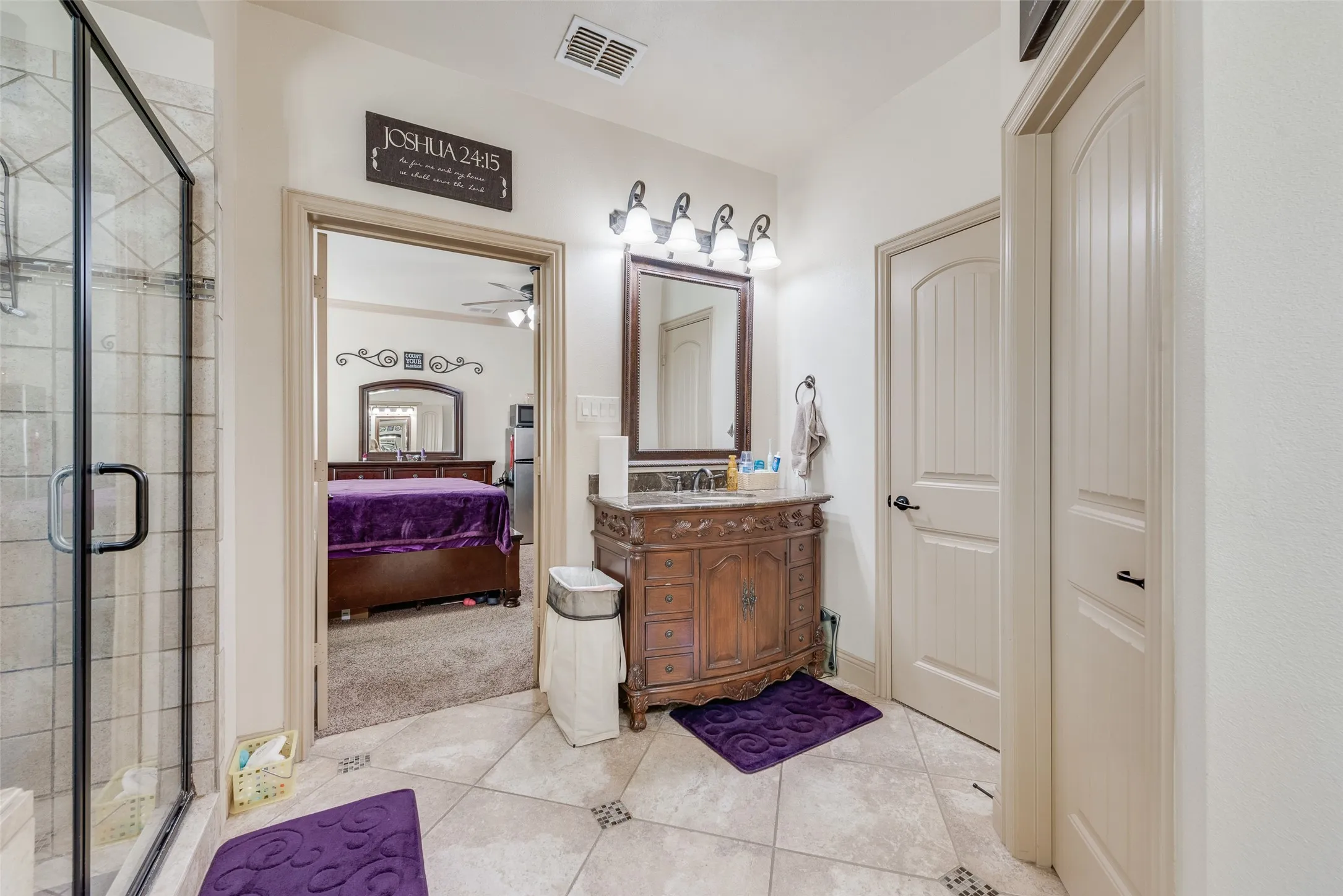 Primary Bathroom #3 with separate toilet area and  large walk in closet