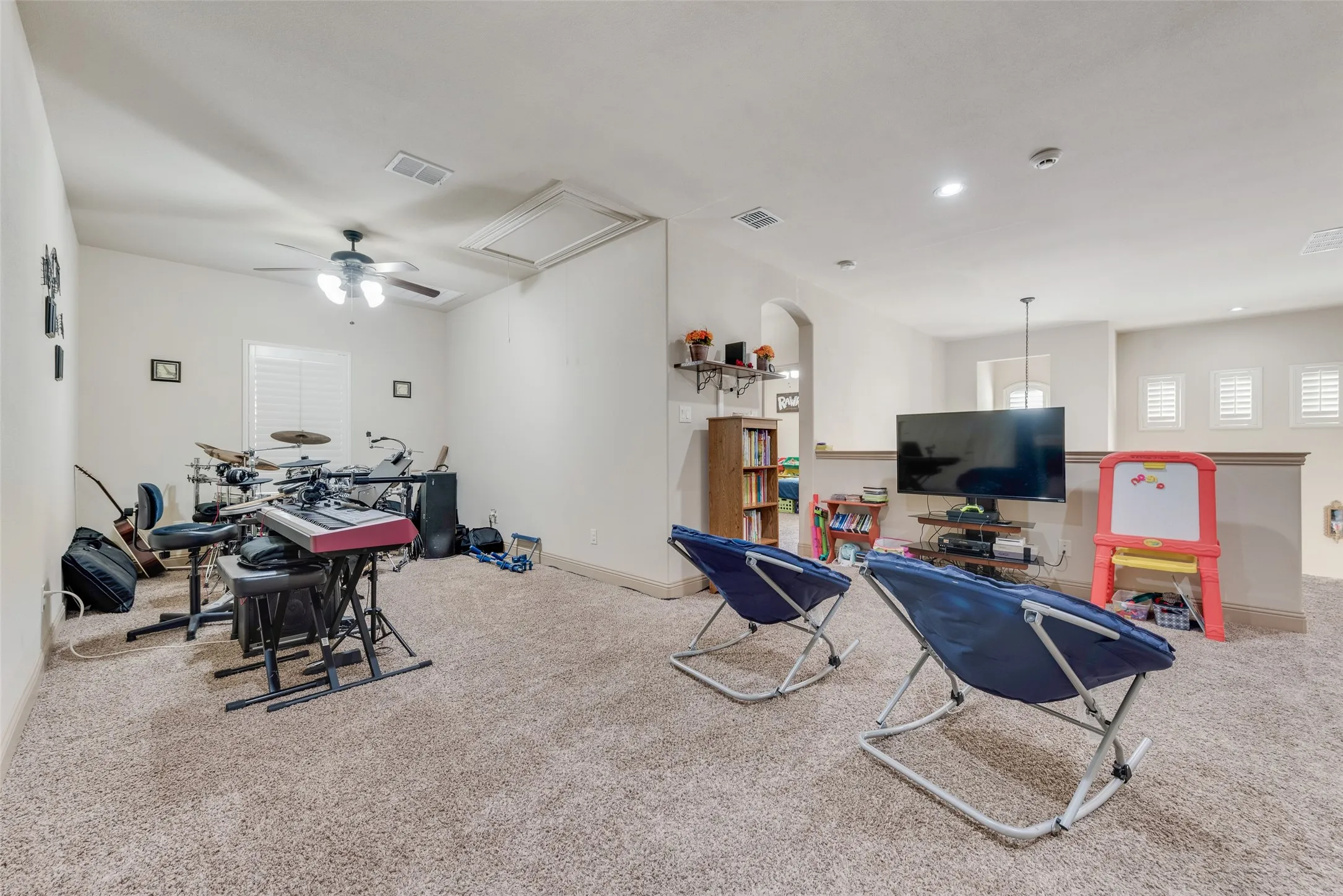 Second living area great for family movie night