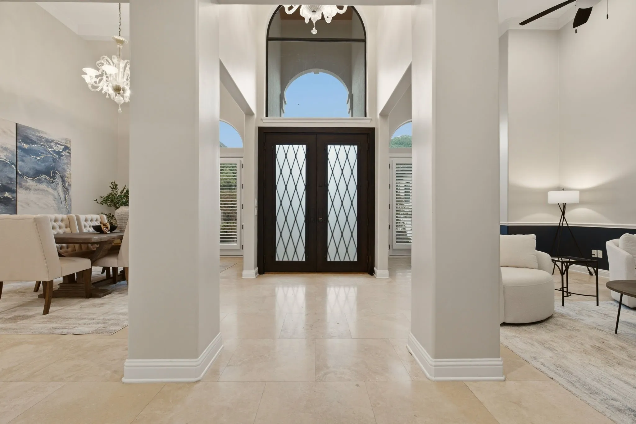 A residence of character & individuality, the architectural dimensions that separate each room also add to seamless flow from front to back. High-end Travertine floors & elevated ceilings in the foyer create a sense of openness & sophistication, while thoughtfully curated upgrades reflect the level of detail today's luxury buyers expect.