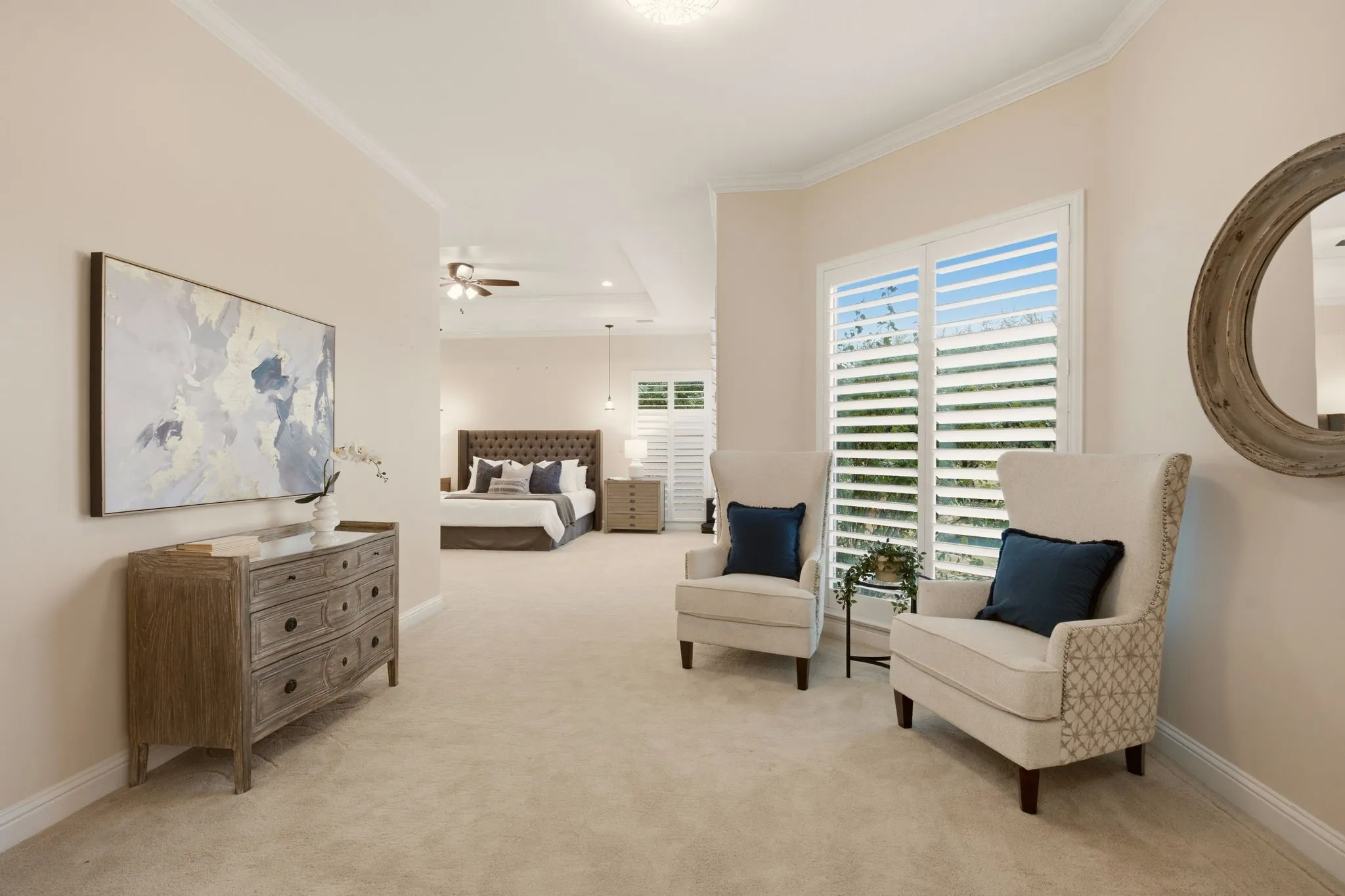 Use this spacious sanctuary to unwind at the end of the day or consider using it as home office space.