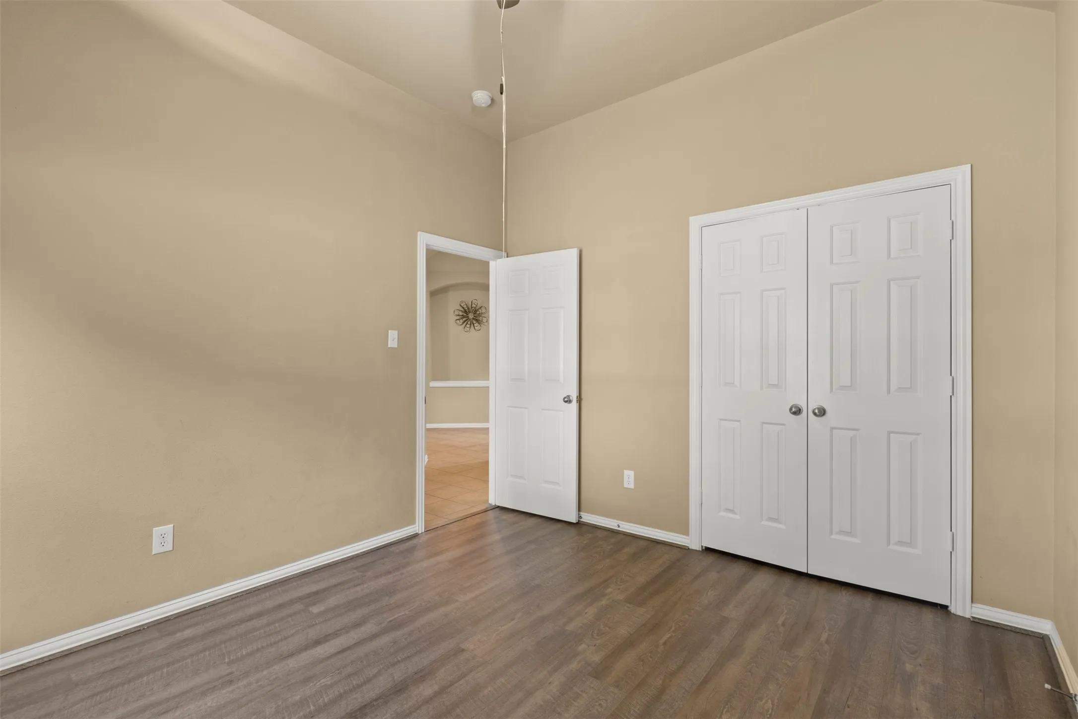 Wood-finish flooring throughout