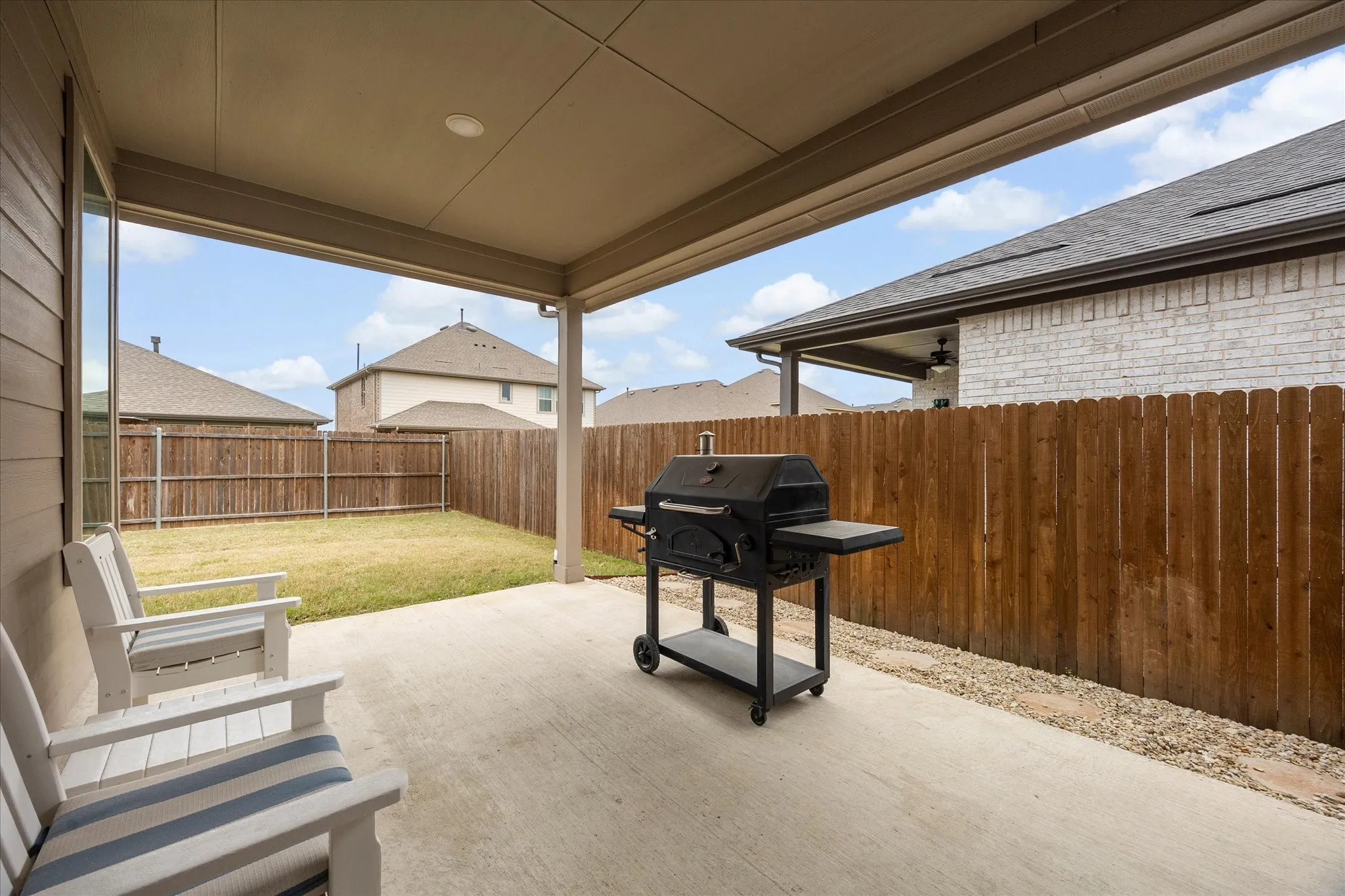 large covered patio