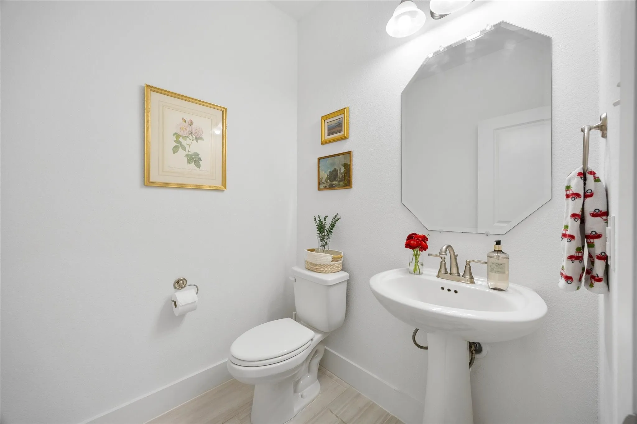 Half bathroom on floor one