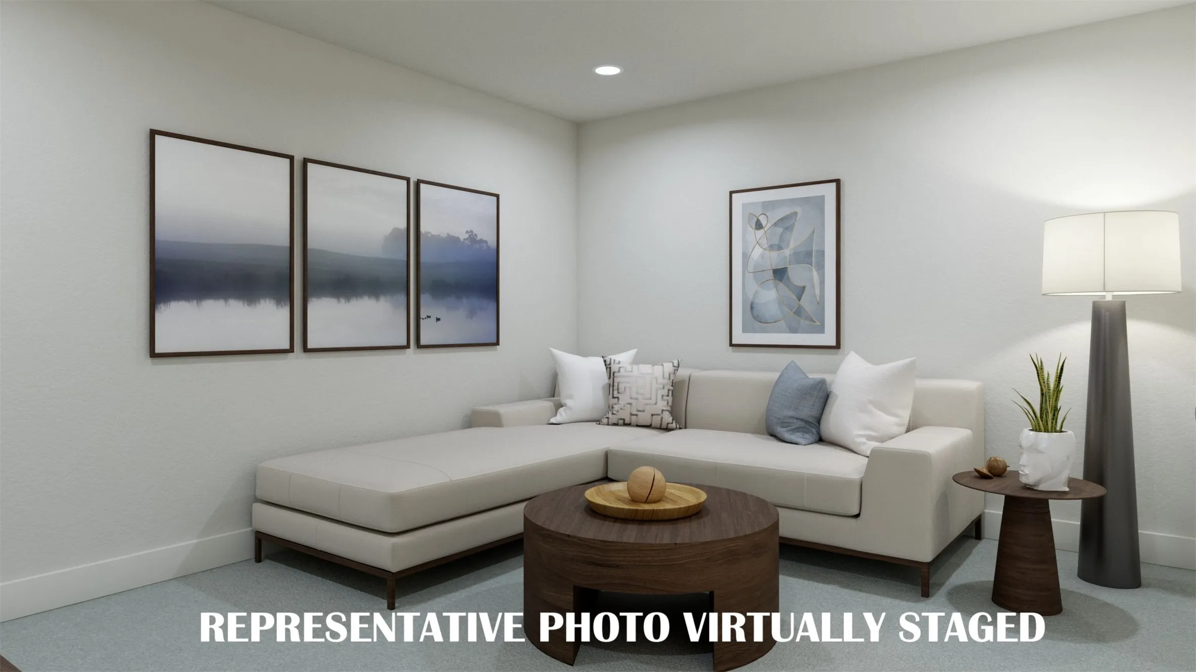 This outstanding media room, paired with a fantastic game room, create the ultimate entertainment area in our Ashland III plan!  REPRESENTATIVE PHOTO VIRTUALLY STAGED