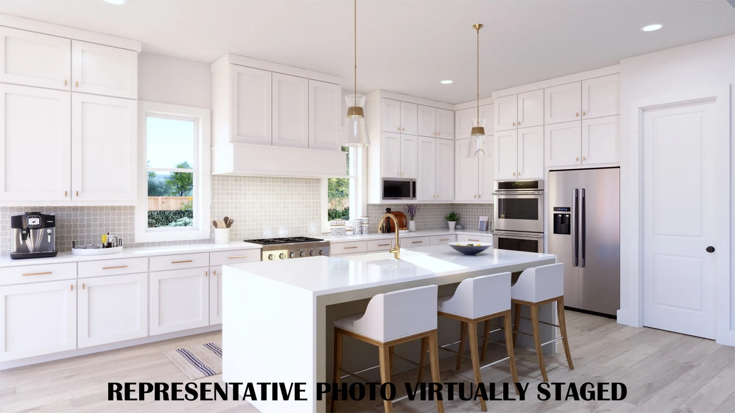 With fantastic style, prep and storage space, all the chefs in the family will love this over the top kitchen!  REPRESENTATIVE PHOTO VIRTUALLY STAGED