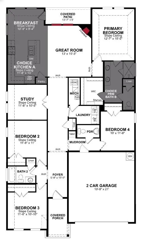 Beazer Homes Enclave at Legacy Hills Magnolia Floorplan.