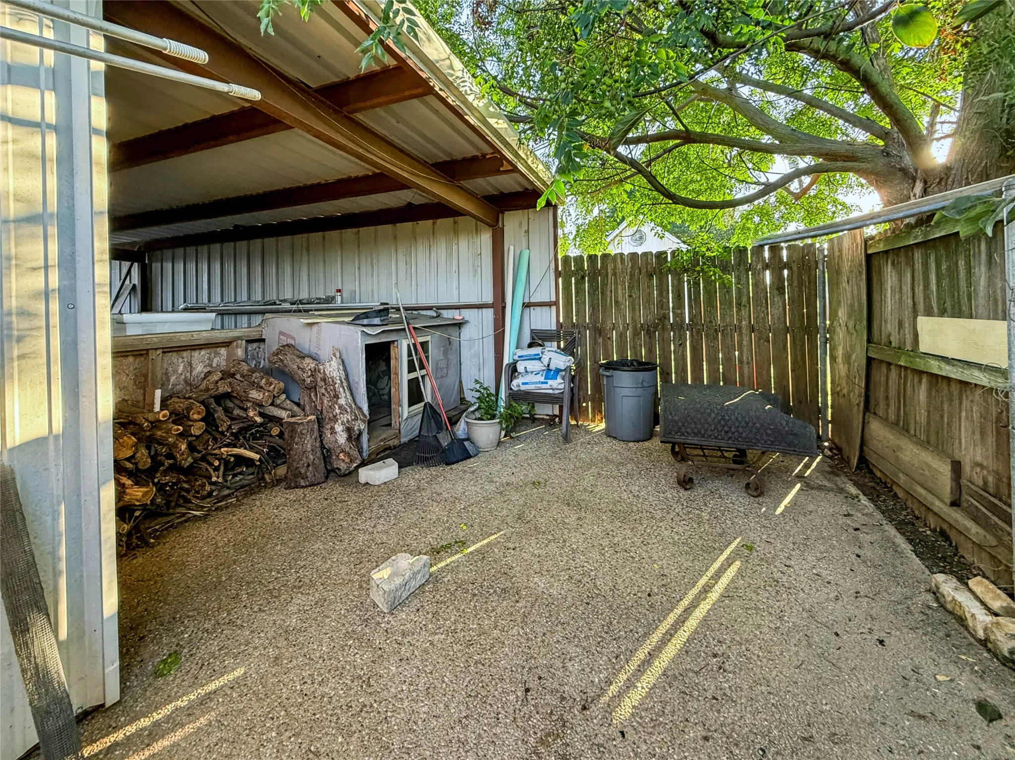 Enclosed dog area