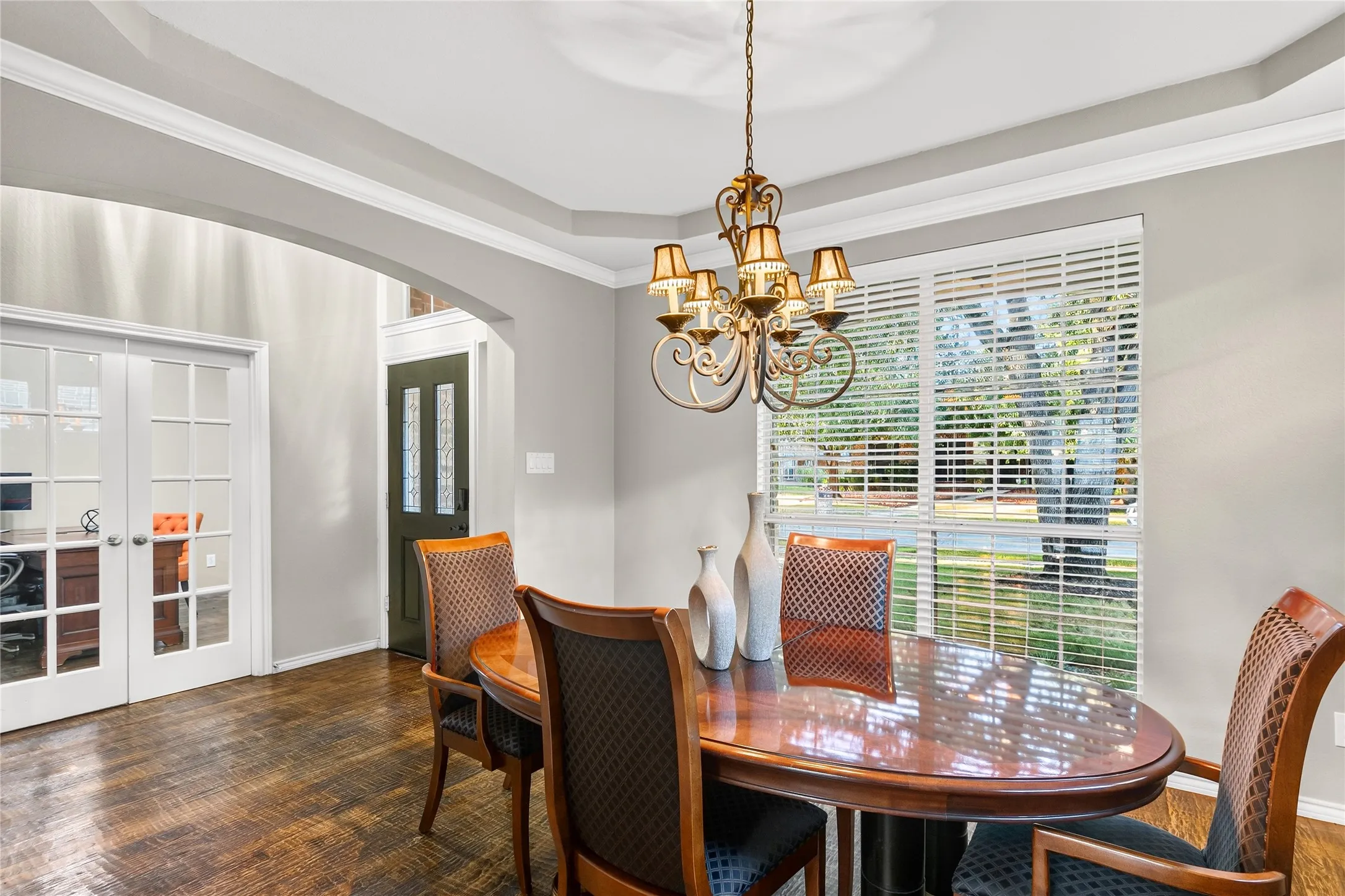 Formal dining gives this home a bright entrance