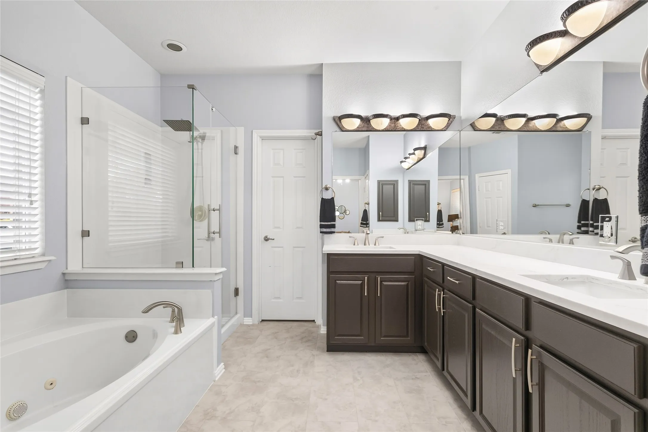 Recently updated primary bathroom