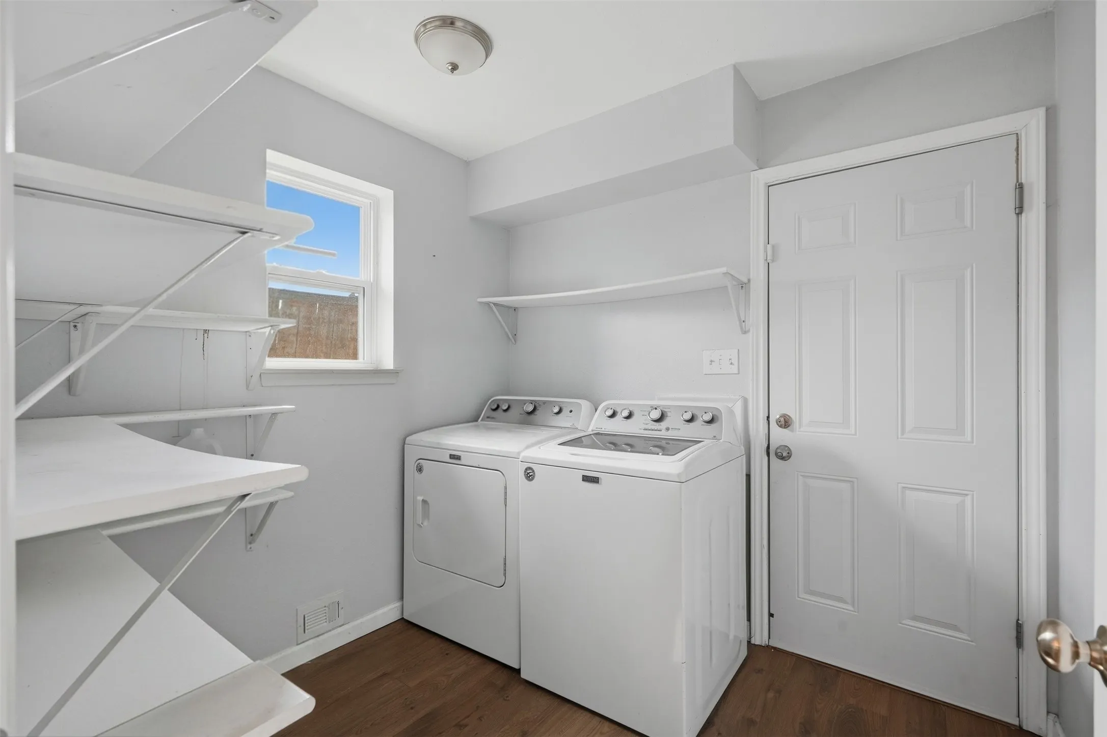 Laundry off the garage