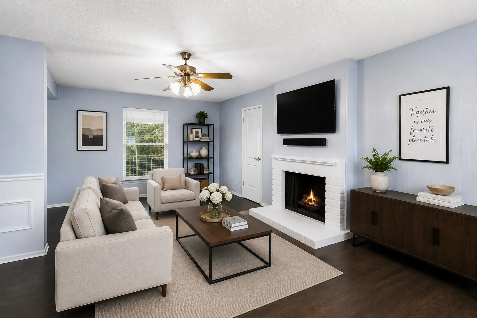 Family Room—Virtually Staged