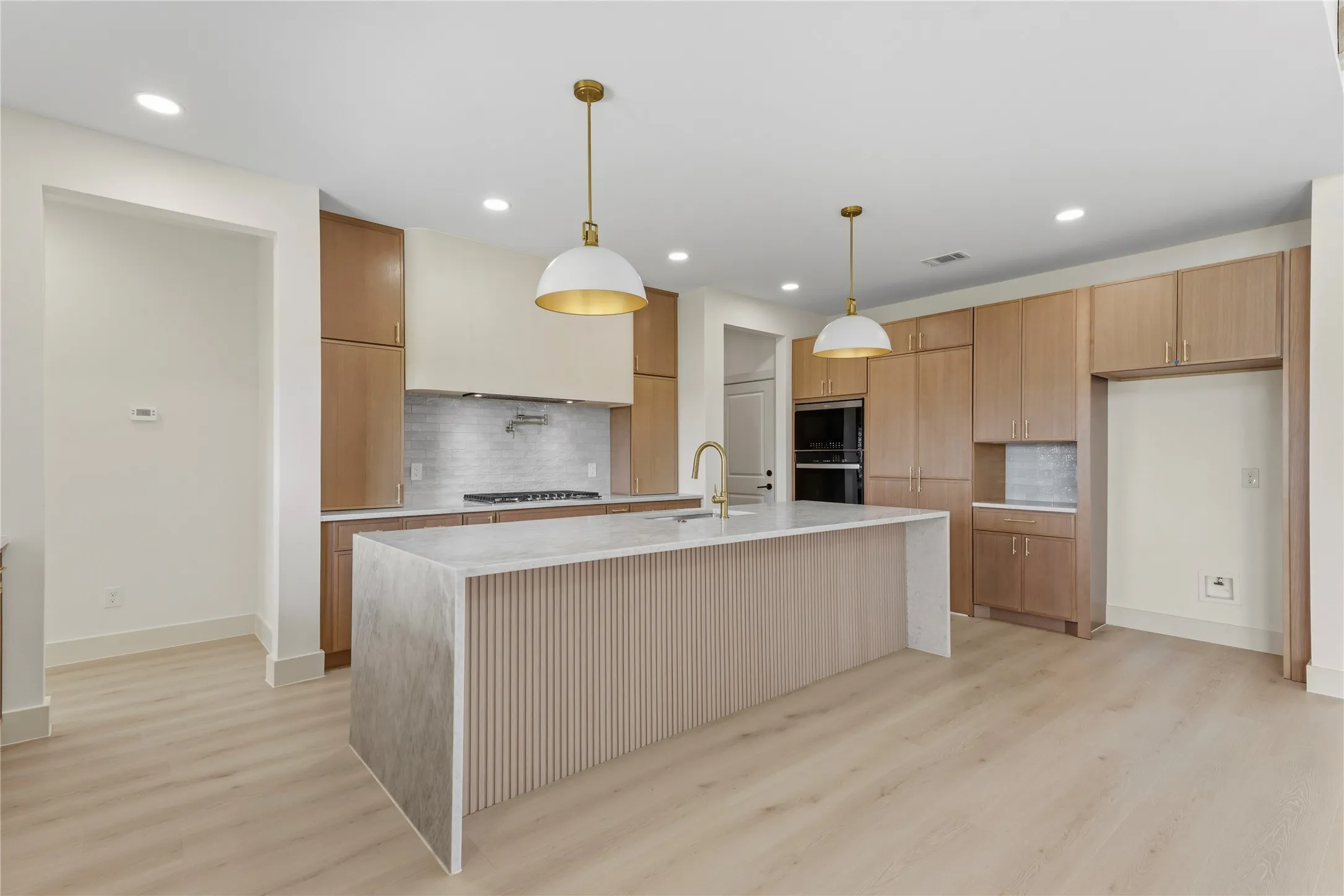 Pantry behind cabinets