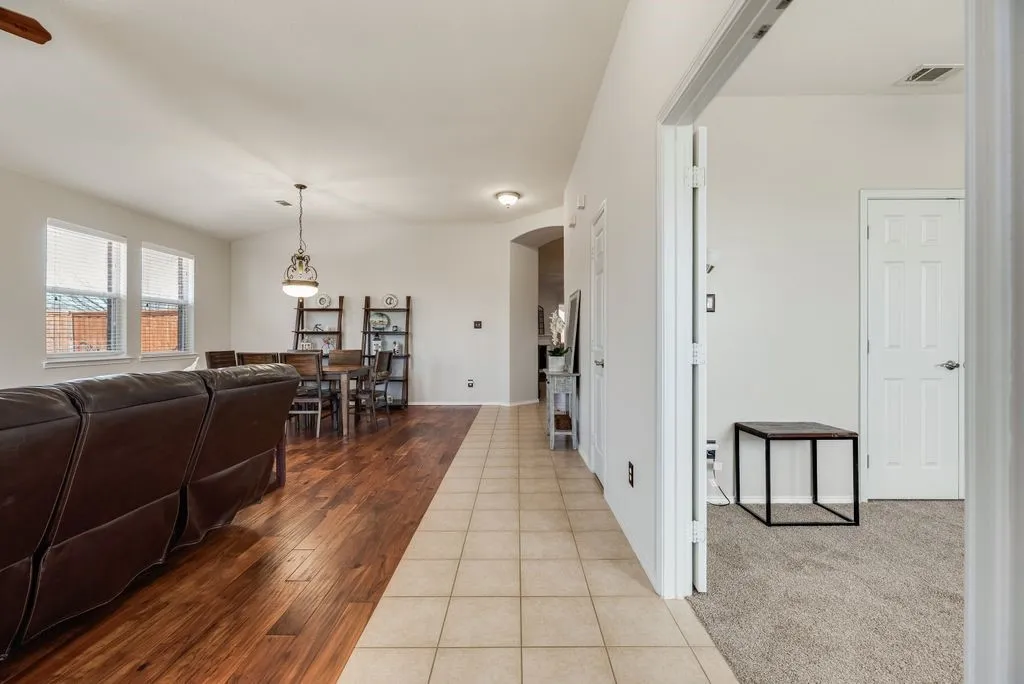 Wood-finish flooring in main living area