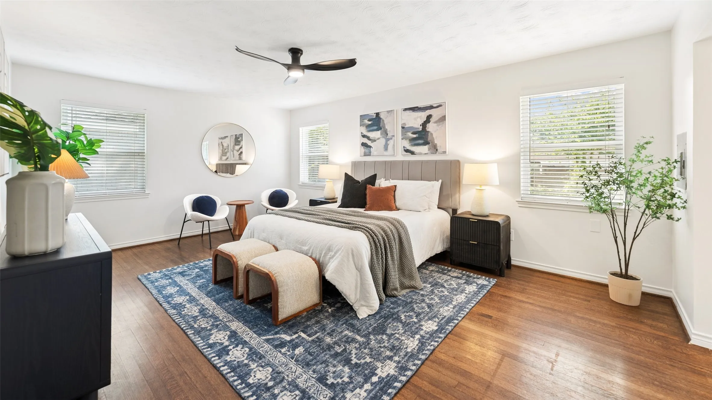 Spacious master bedroom.