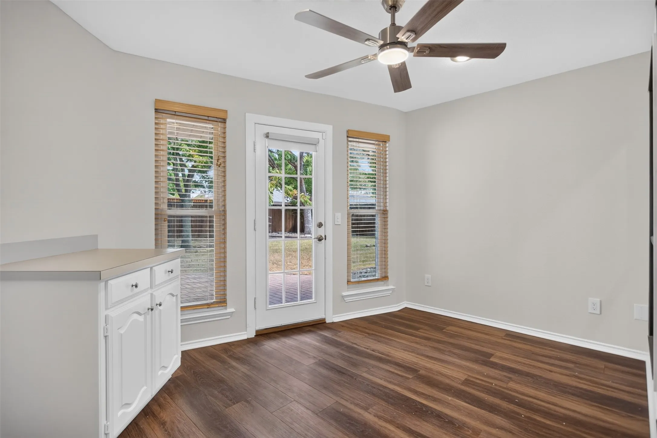 Enclosed sunroom area