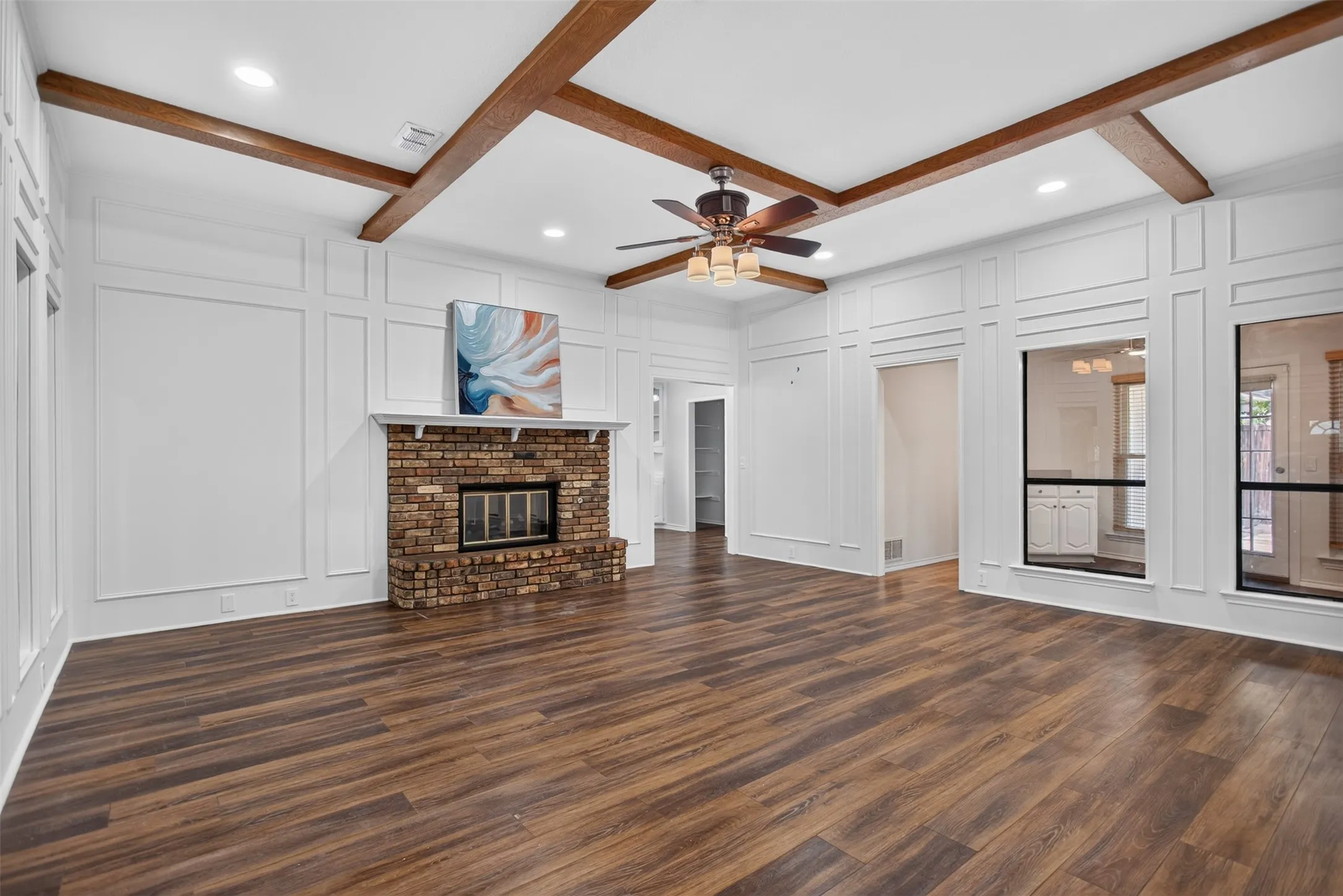Laminate flooring galore in this property