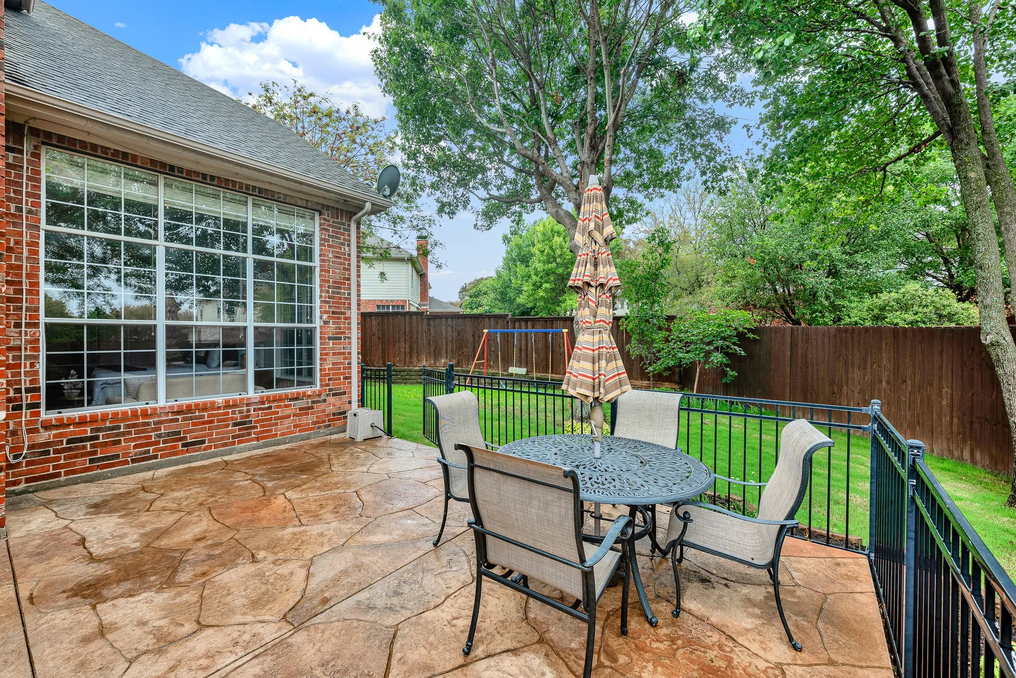 Extended patio perfect for morning coffee