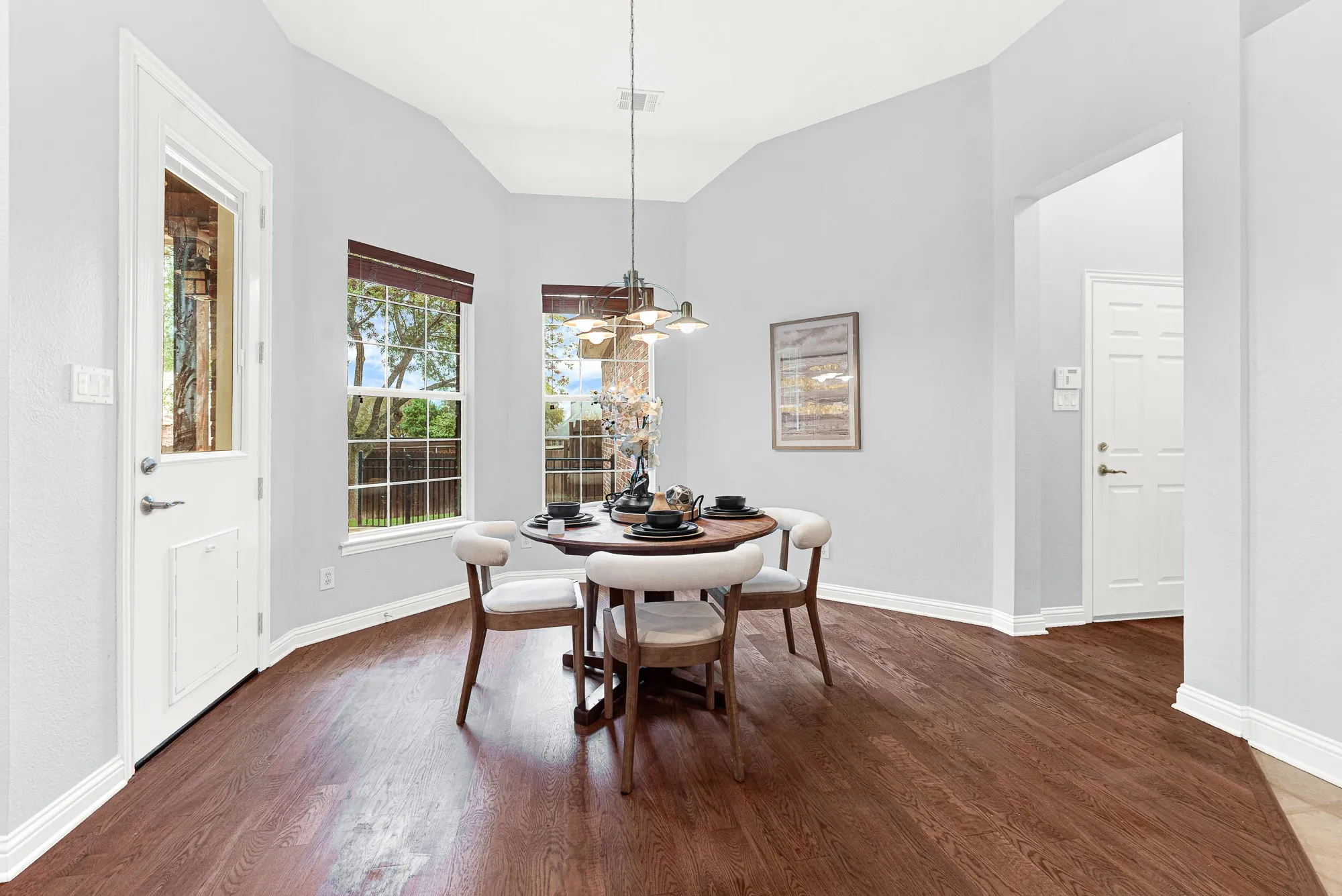 Breakfast area is open to kitchen and main living area