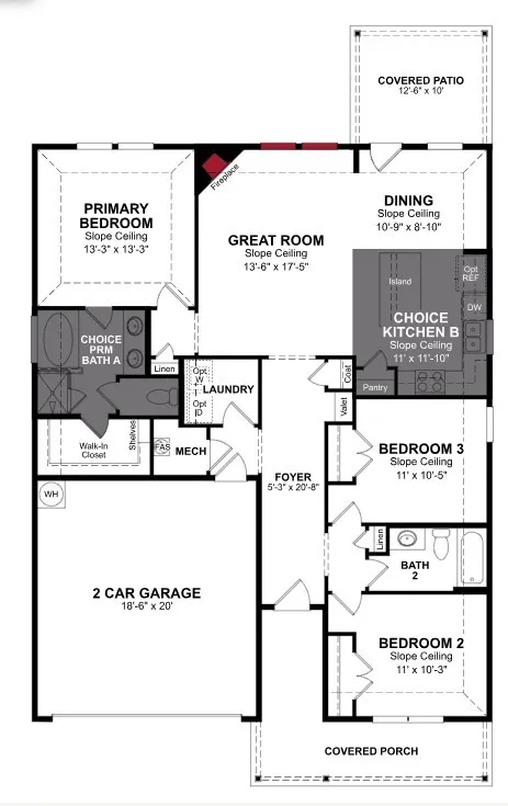 Beazer Homes Stark Farms Allegheny floorplan.