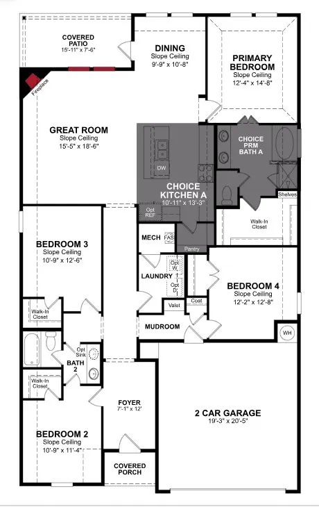 Beazer Homes Stark Farms Teton Floorplan.